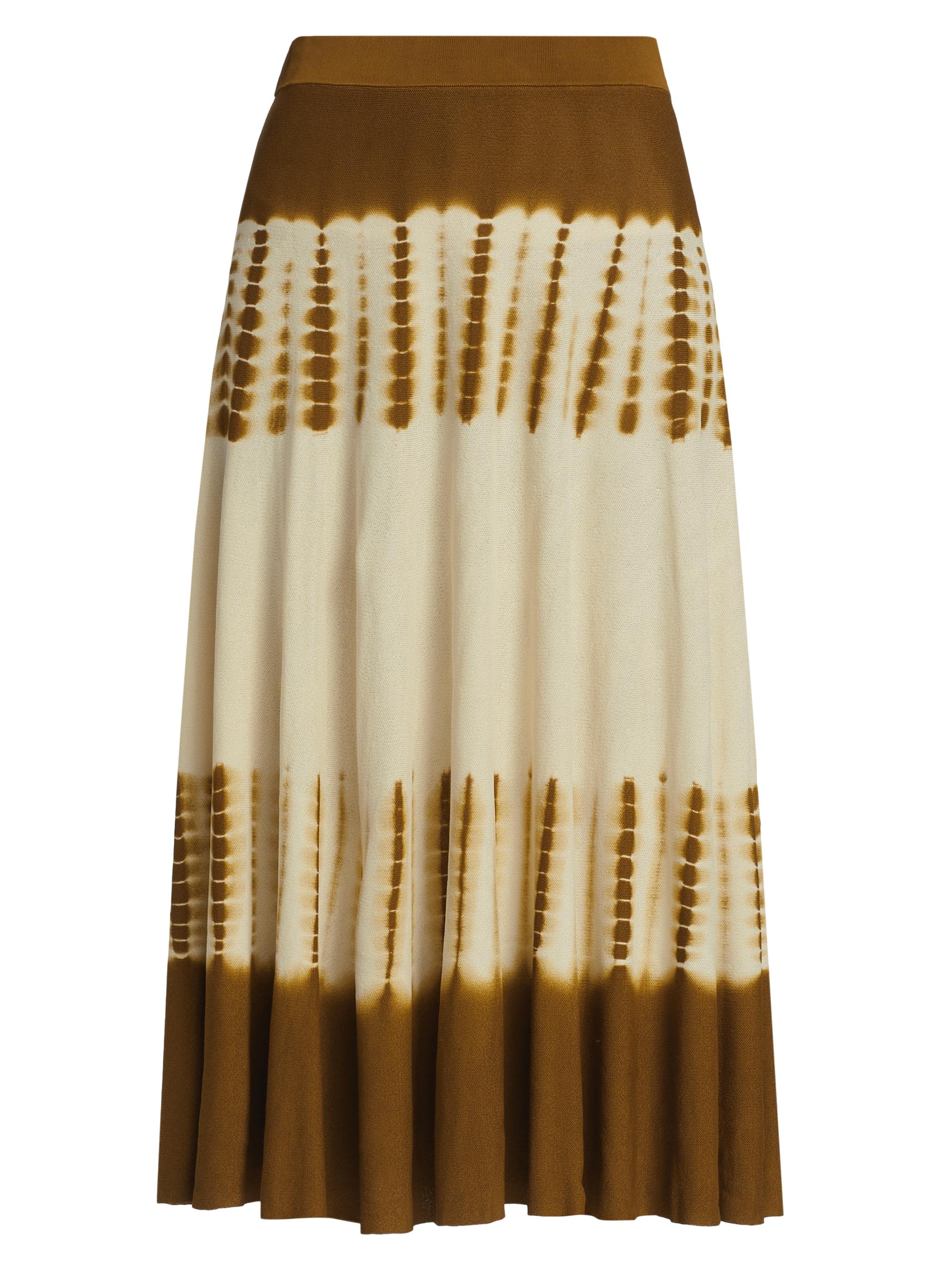 Proenza Schouler Women's Tie-Dye Rib-Knit Midi-Skirt - Bronze Multi