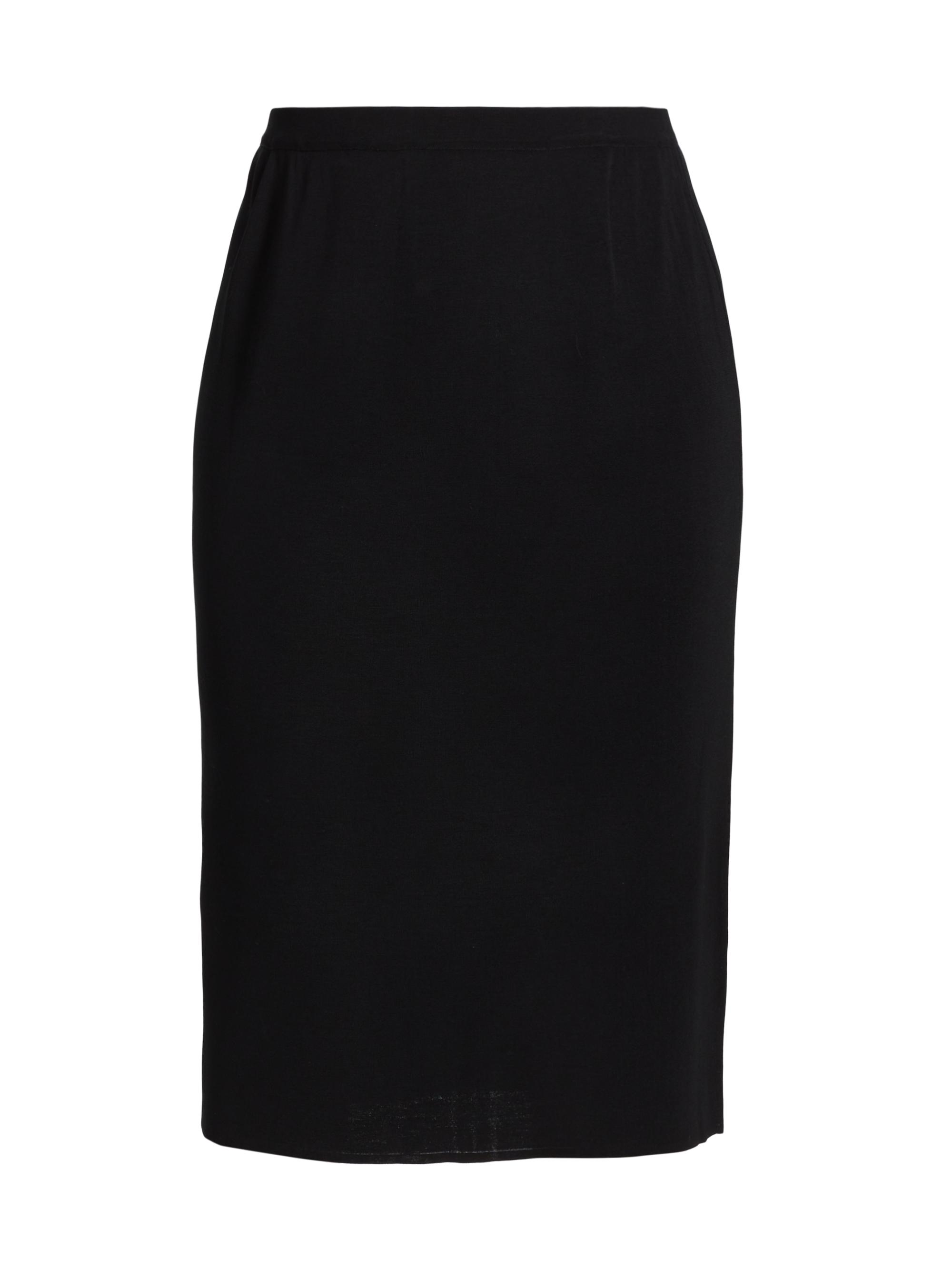 Ming Wang Women's Straight Knit Skirt - Black