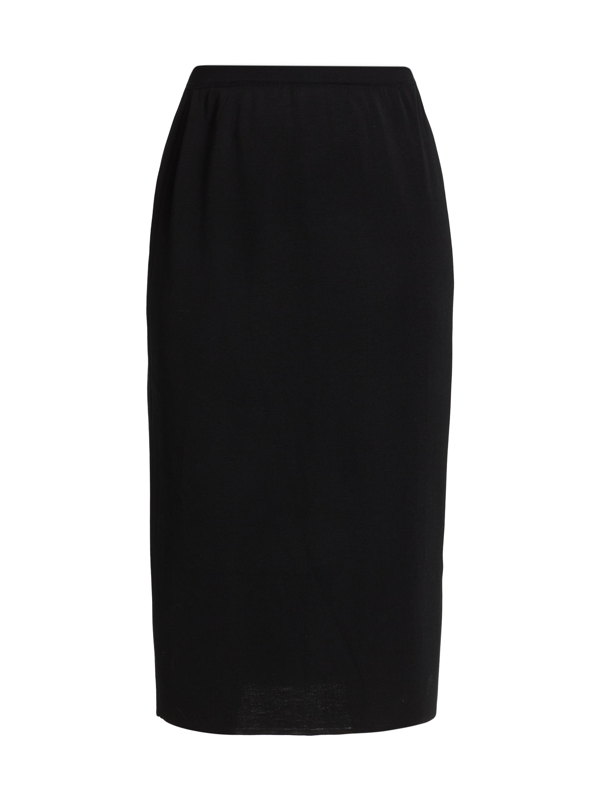 Ming Wang Women's Straight Knit Midi-Skirt - Black
