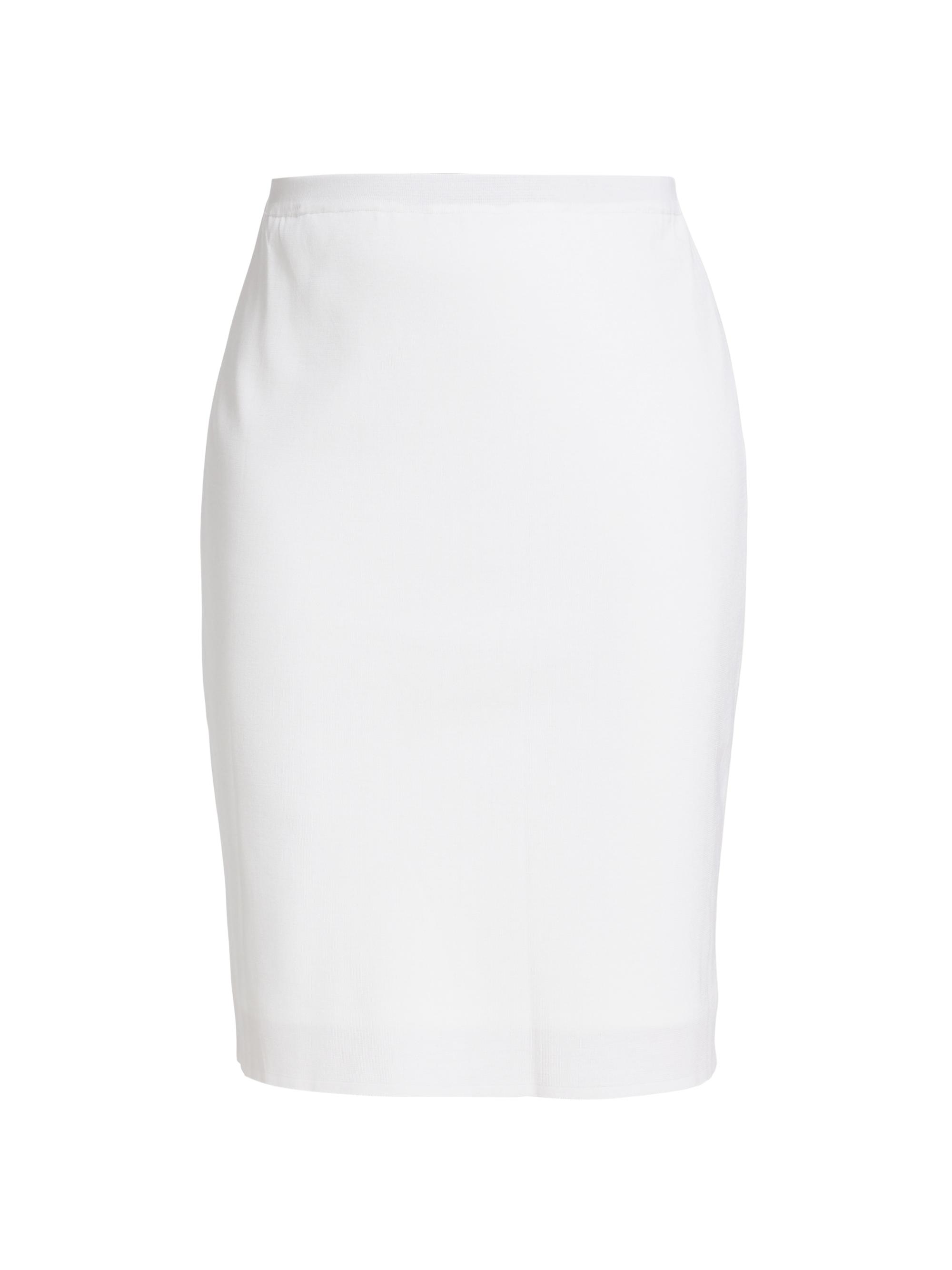 Ming Wang Women's Knit Pencil Skirt - White