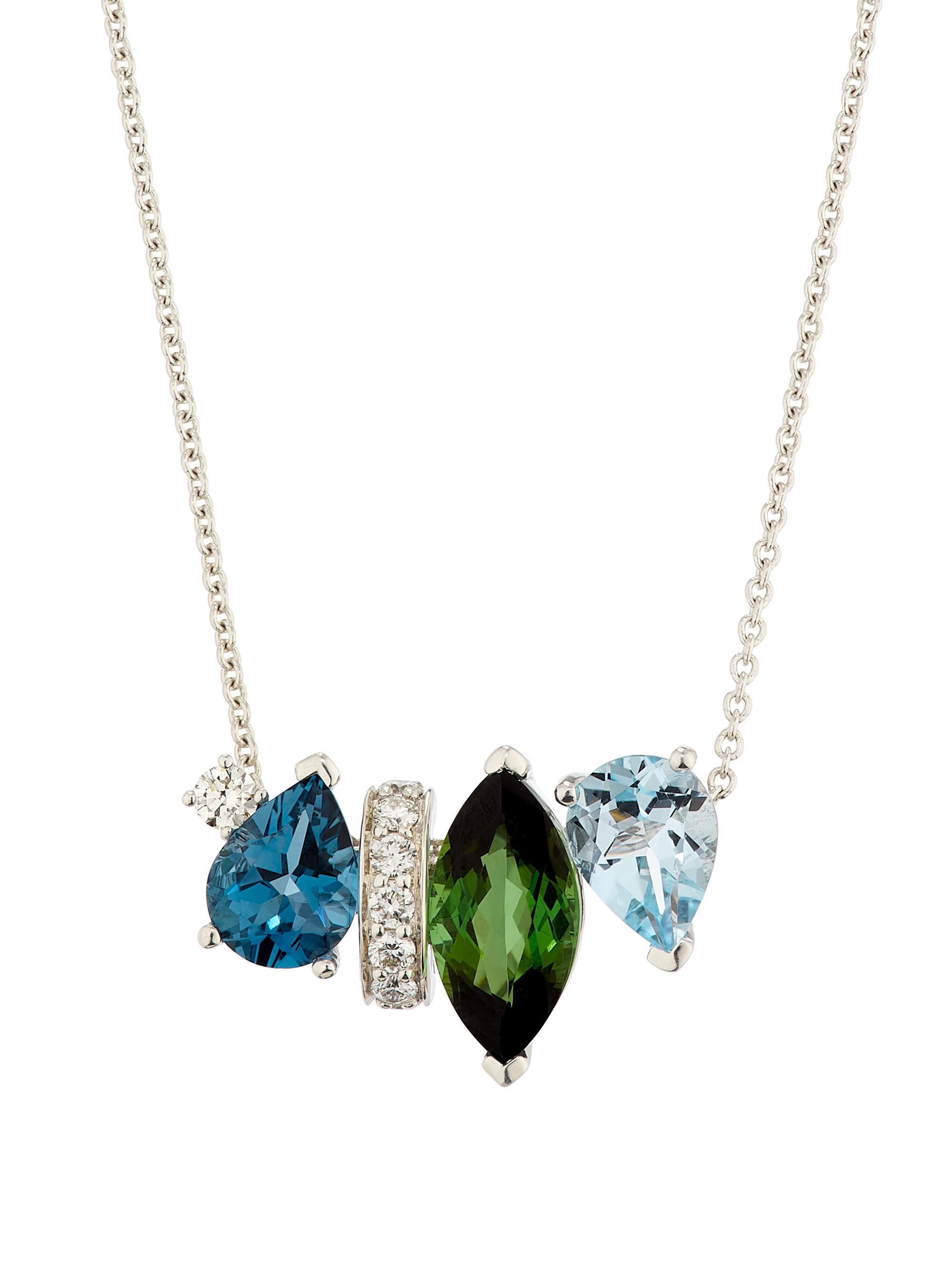 Hueb Women's Amazonia Cocar 18K White Gold & Multi-Gemstone Pendant Necklace - White Gold