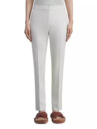 Manhattan Flat-Front Slim Pants