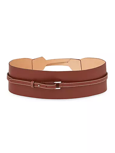 Brown Diamond Buckle Waist Belt - Boho Bags & Belts - Bohemian Wonders