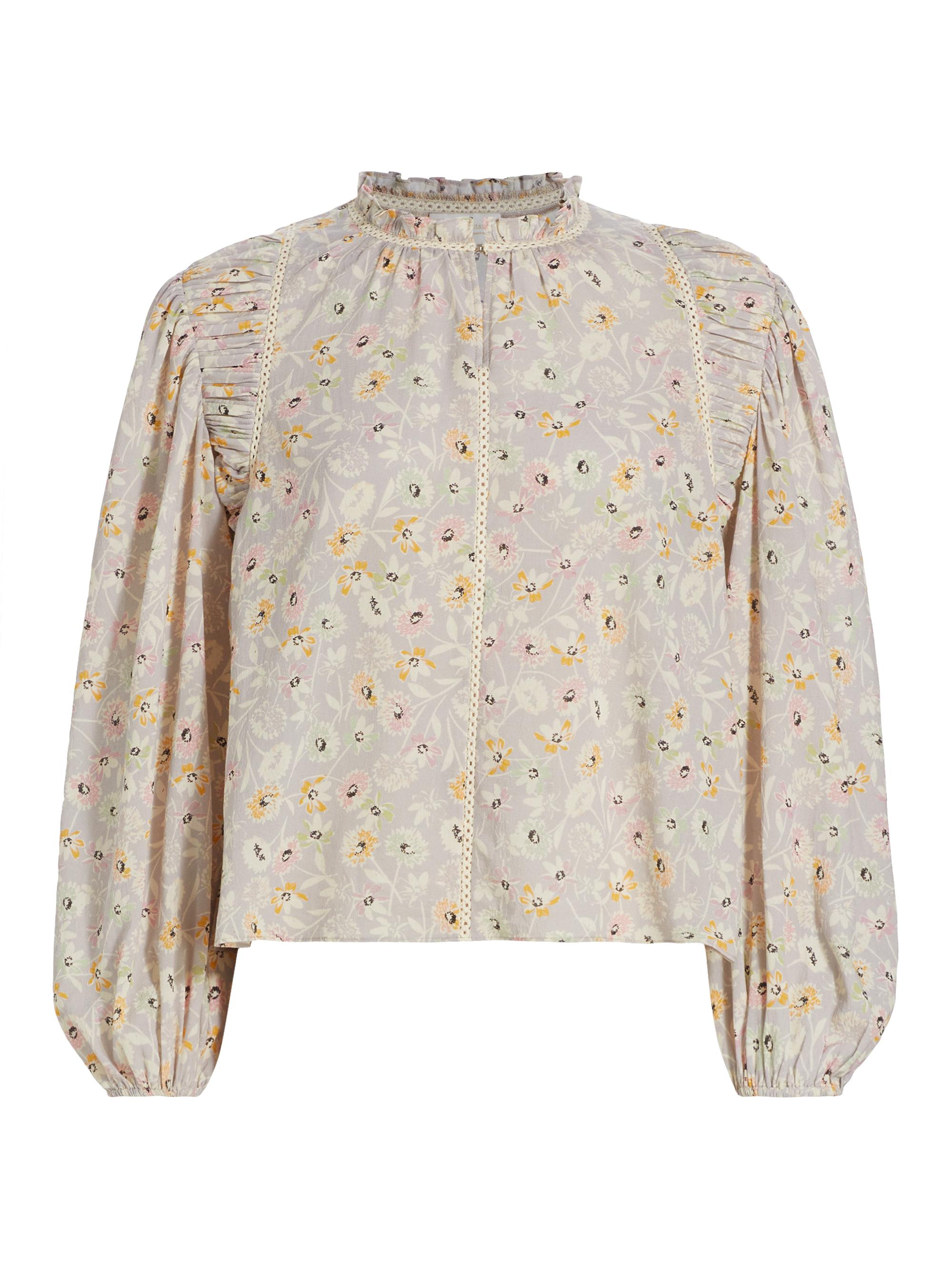 the westside Women's Delaney Lace-Detail Top - Crystal Grey