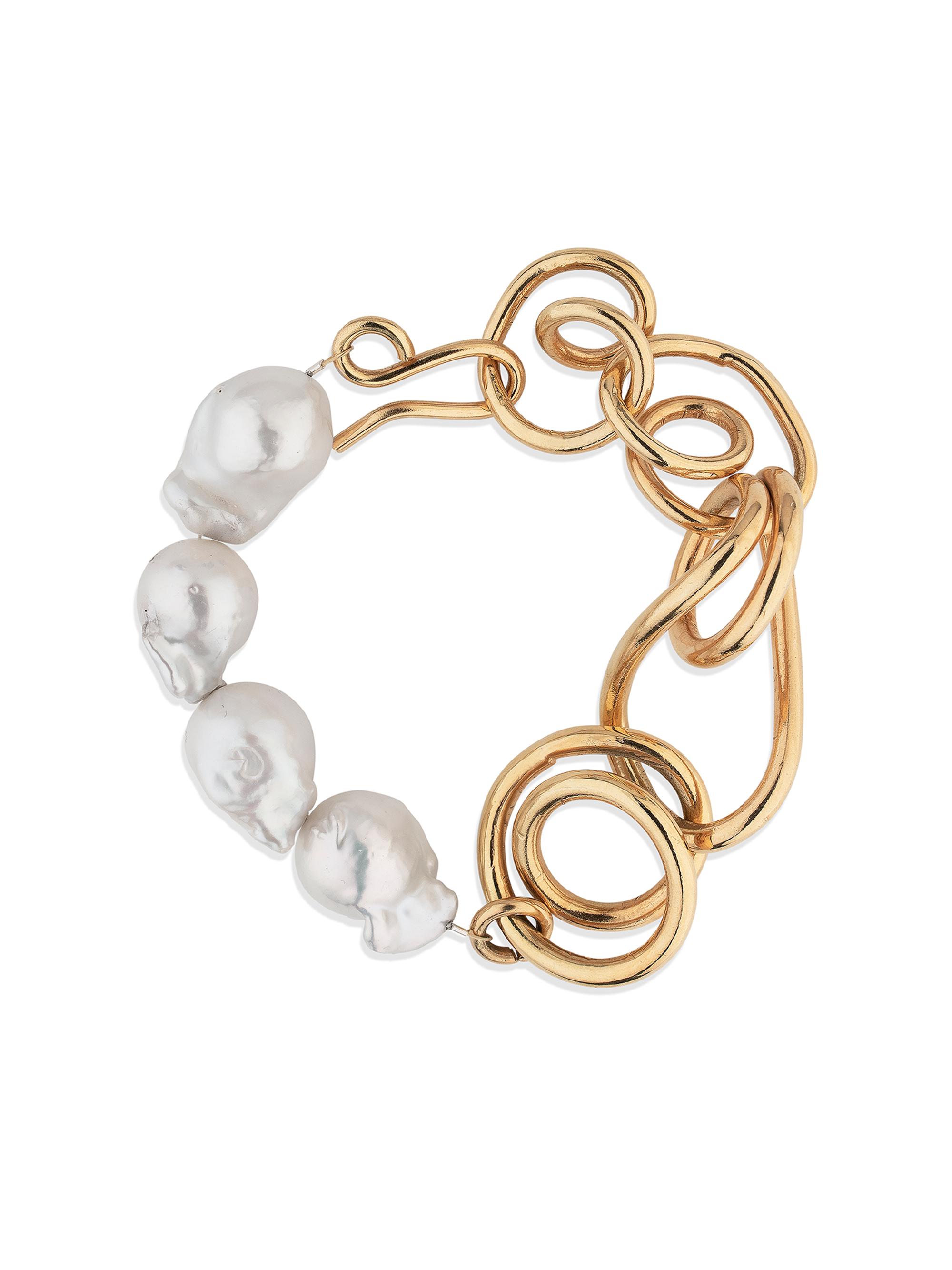 Completedworks Women's Ebb Who's In Charge? 14K Gold-Plate & Pearl Bracelet - Yellow Gold