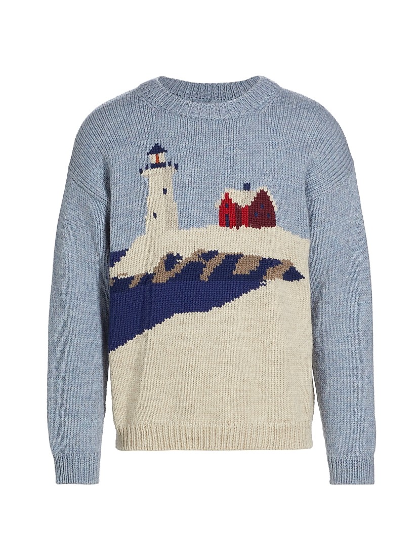 Shop Bode Highland Lighthouse Wool Sweater | Saks Fifth Avenue Shop Bode Highland Lighthouse Wool Sweater | Saks Fifth Avenue