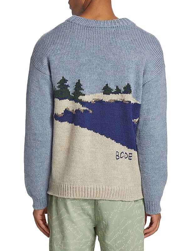 Shop Bode Highland Lighthouse Wool Sweater | Saks Fifth Avenue Shop Bode Highland Lighthouse Wool Sweater | Saks Fifth Avenue