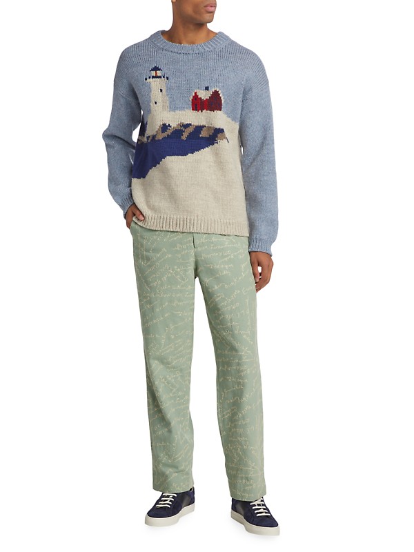 Shop Bode Highland Lighthouse Wool Sweater | Saks Fifth Avenue Shop Bode Highland Lighthouse Wool Sweater | Saks Fifth Avenue
