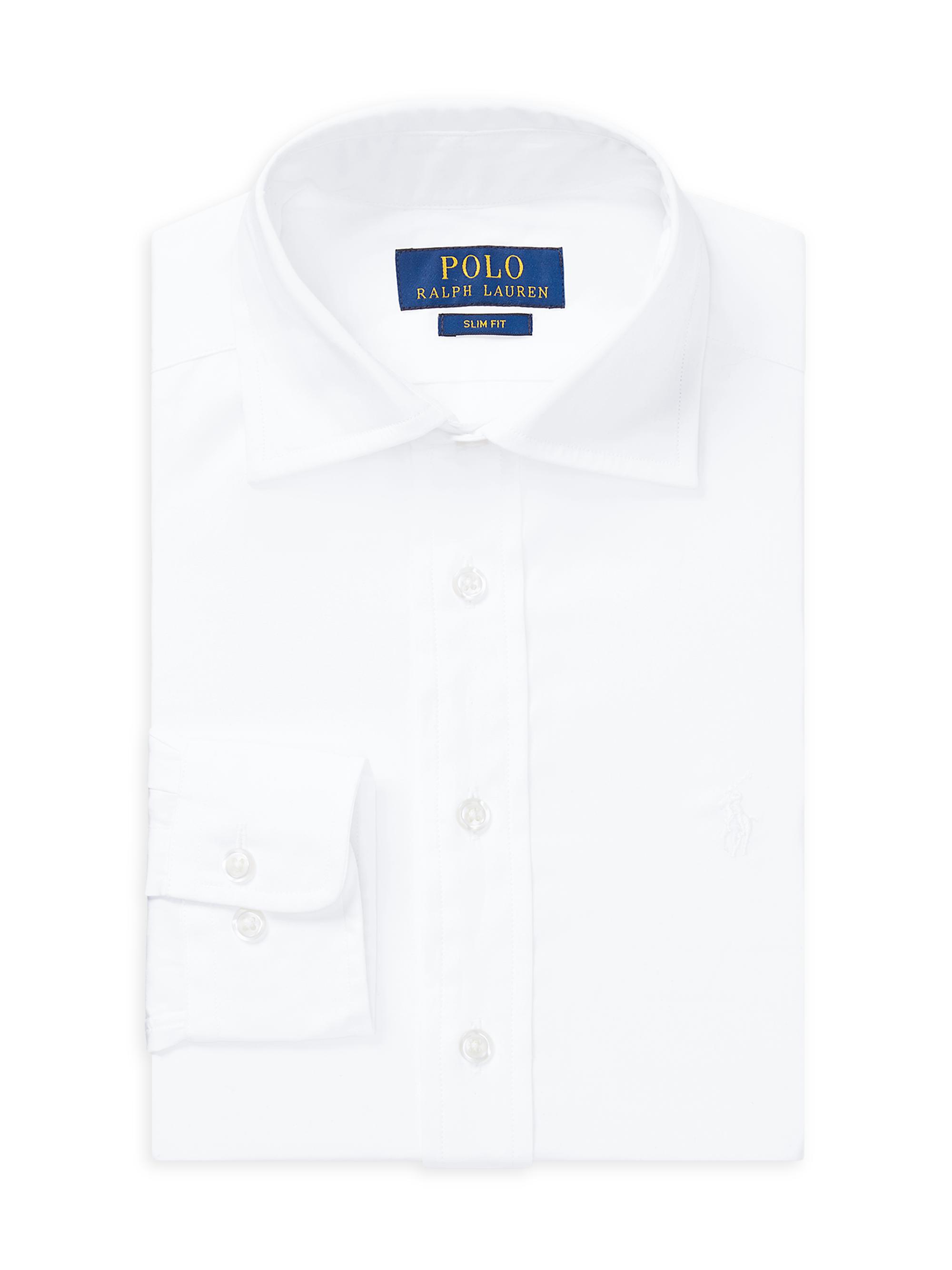 Polo Ralph Lauren Little Boy's & Boy's Broadcloth Long-Sleeve Dress Shirt - White