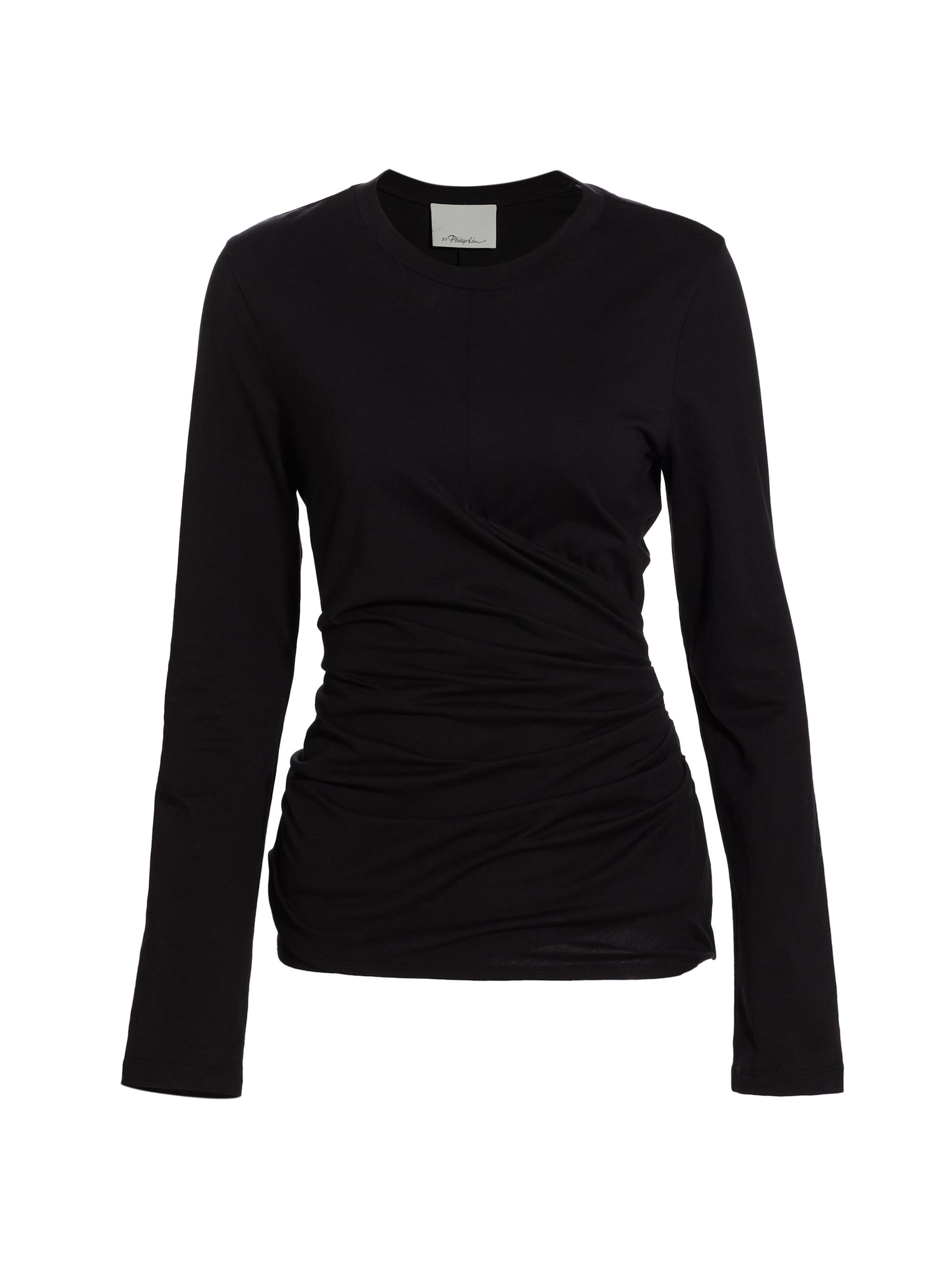 3.1 Phillip Lim Women's Draped Jersey Top - Black