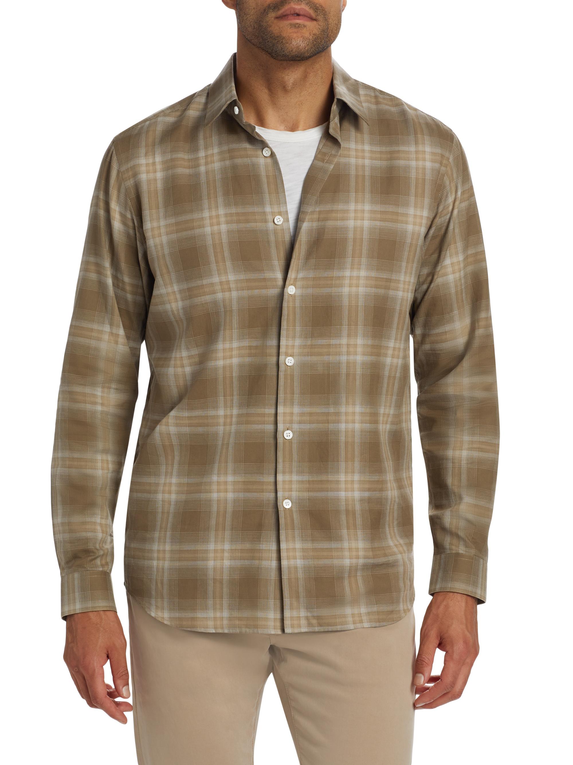 Theory Irving.Shade Flannel Shirt | Saks Fifth Avenue