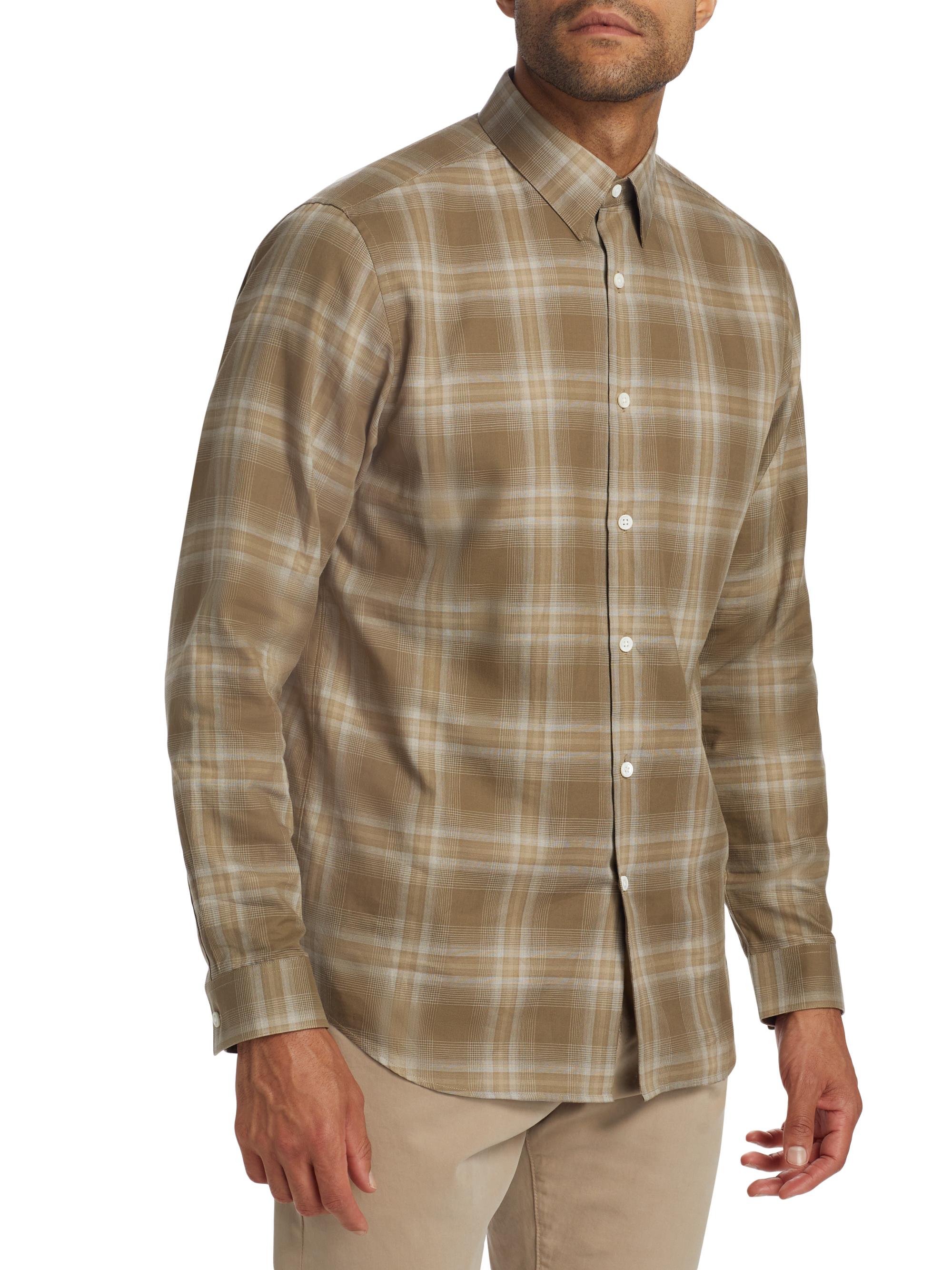 Theory Irving.Shade Flannel Shirt | Saks Fifth Avenue