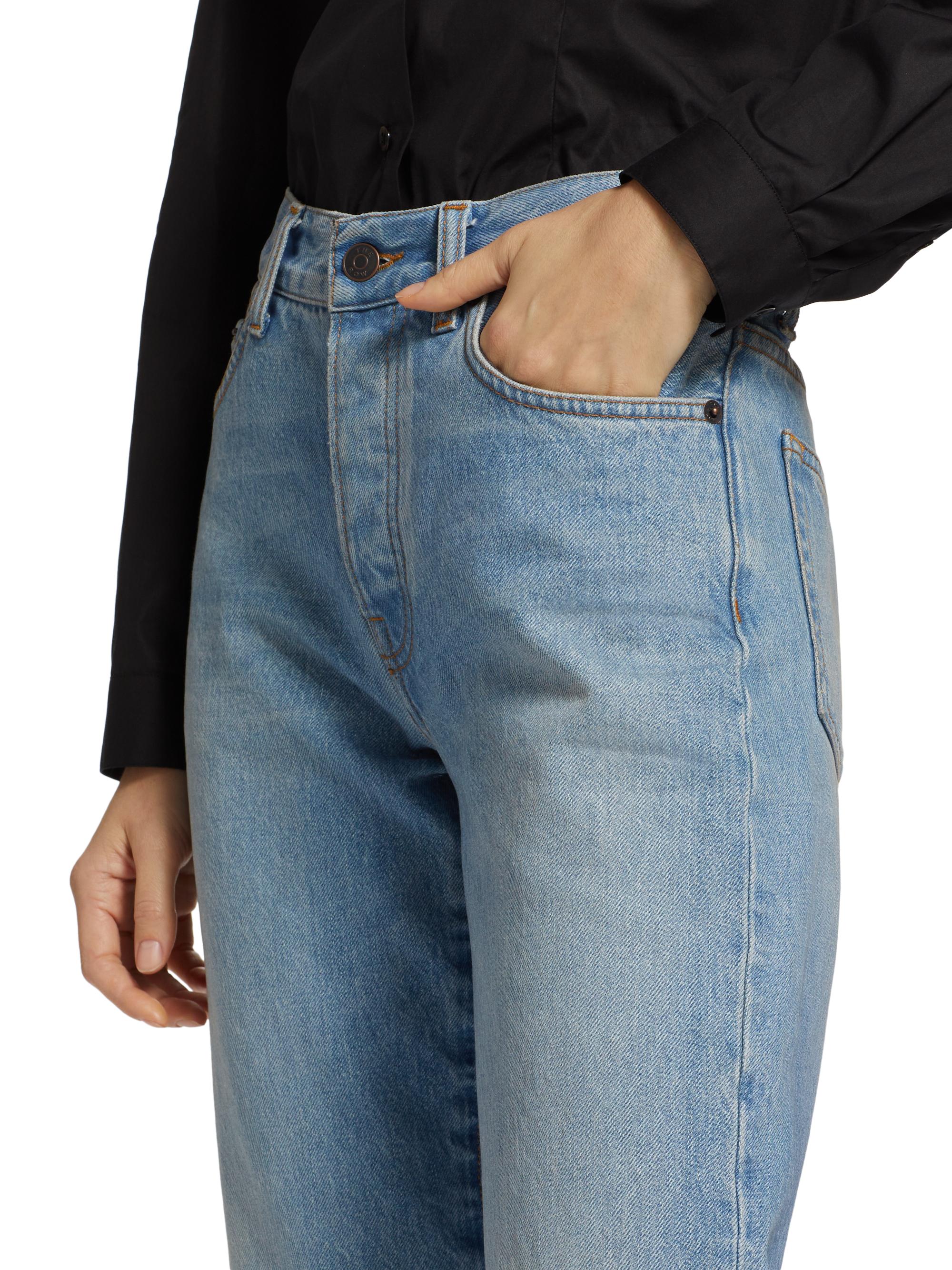 The Row Lesley High-Rise Crop Jeans | Saks Fifth Avenue