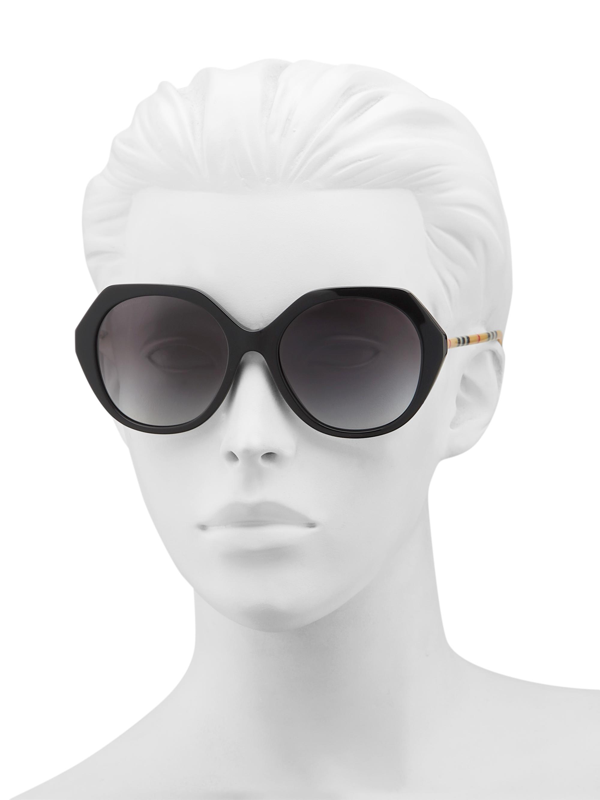 Burberry Vanessa 55MM Geometric Sunglasses | Saks Fifth Avenue display picture 3