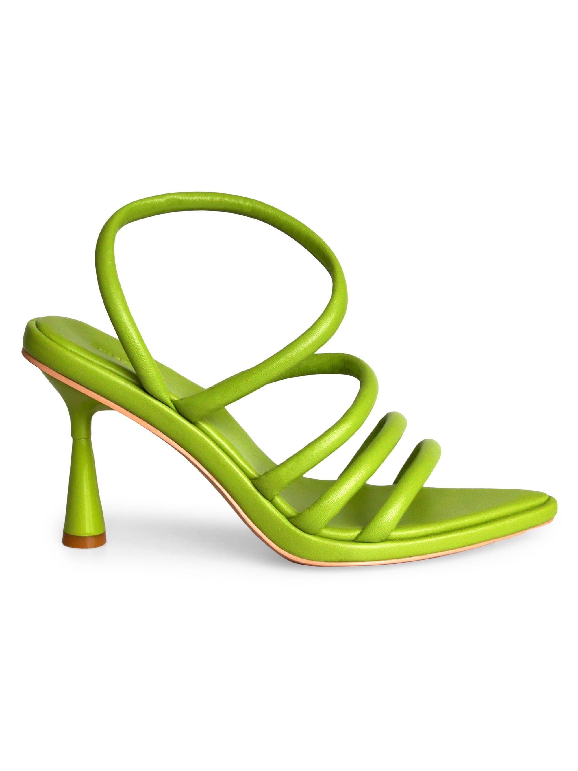 am:pm Women's Liliana Ankle-Strap Heeled Sandals - Chartreuse