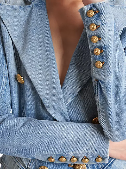 Denim double breasted jacket