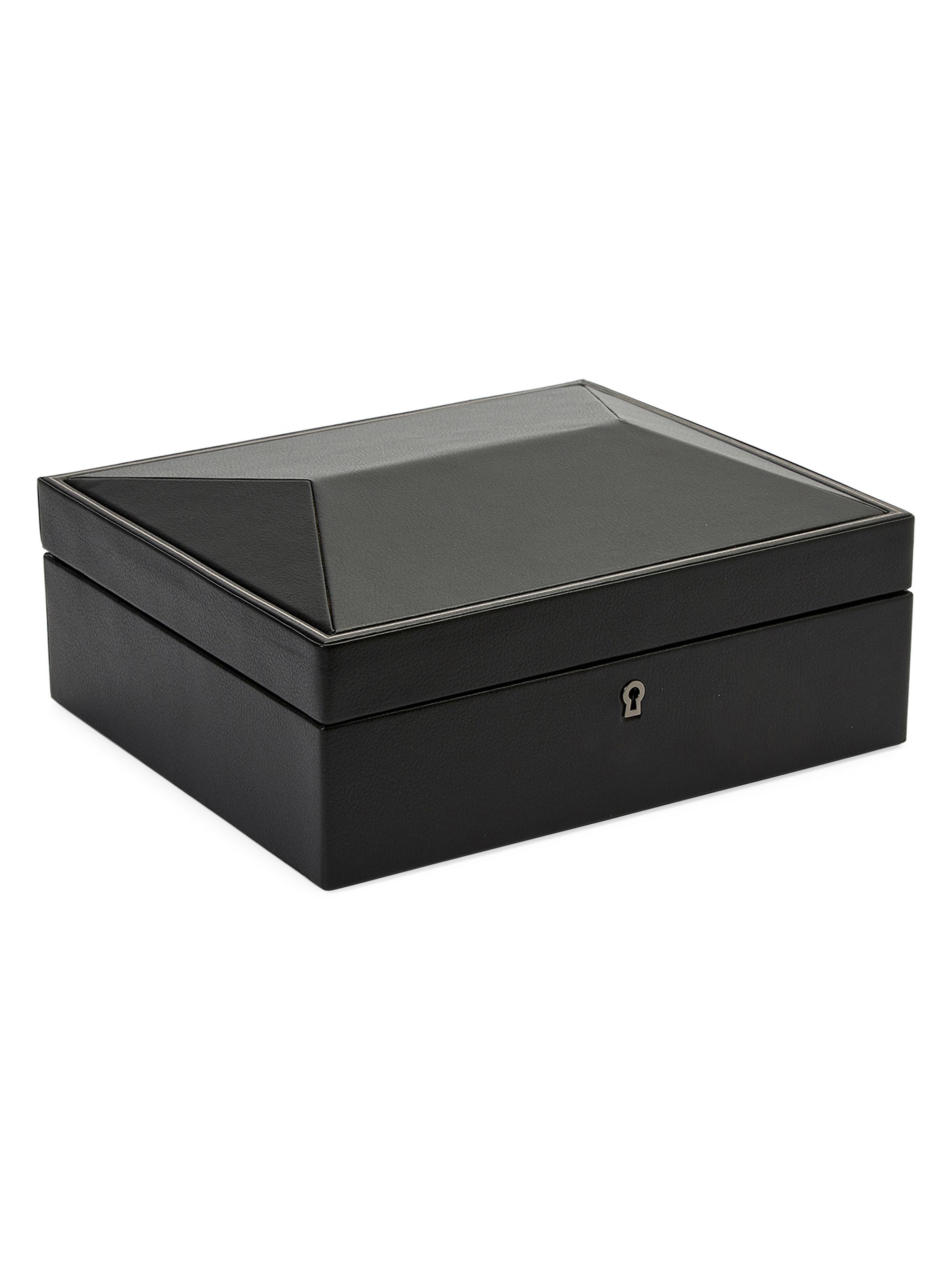 Wolf British Racing 8-Piece Watch Box - Black