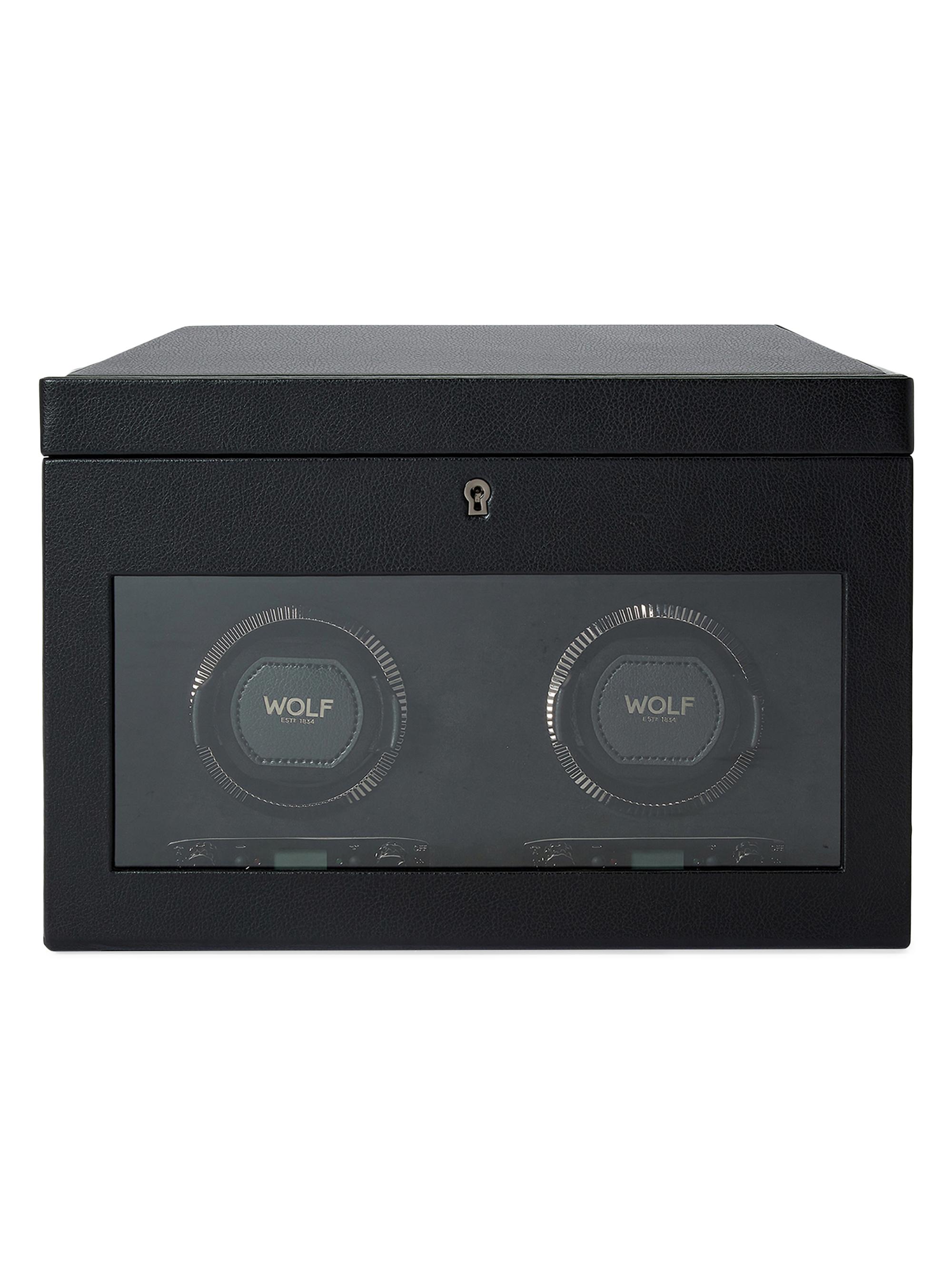 Wolf British Racing Double Watch Winder - Black