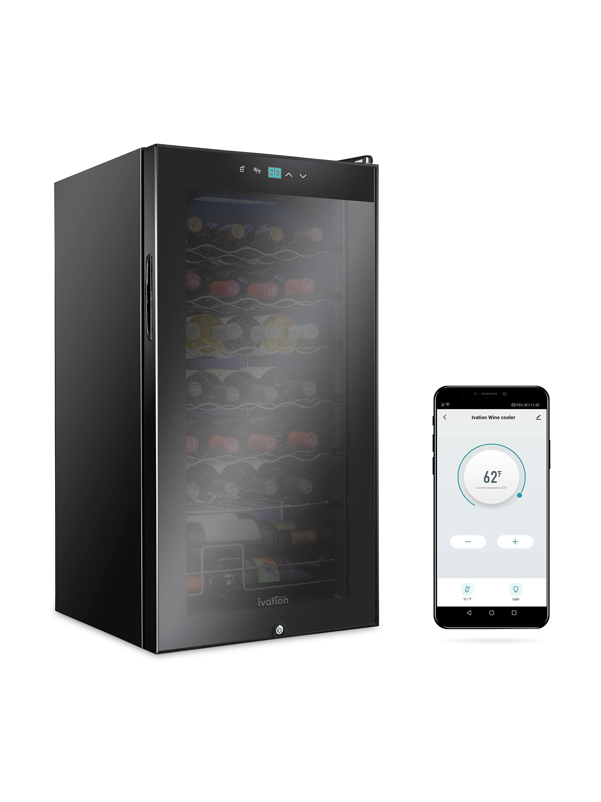 Ivation Freestanding Wine Fridge - Black