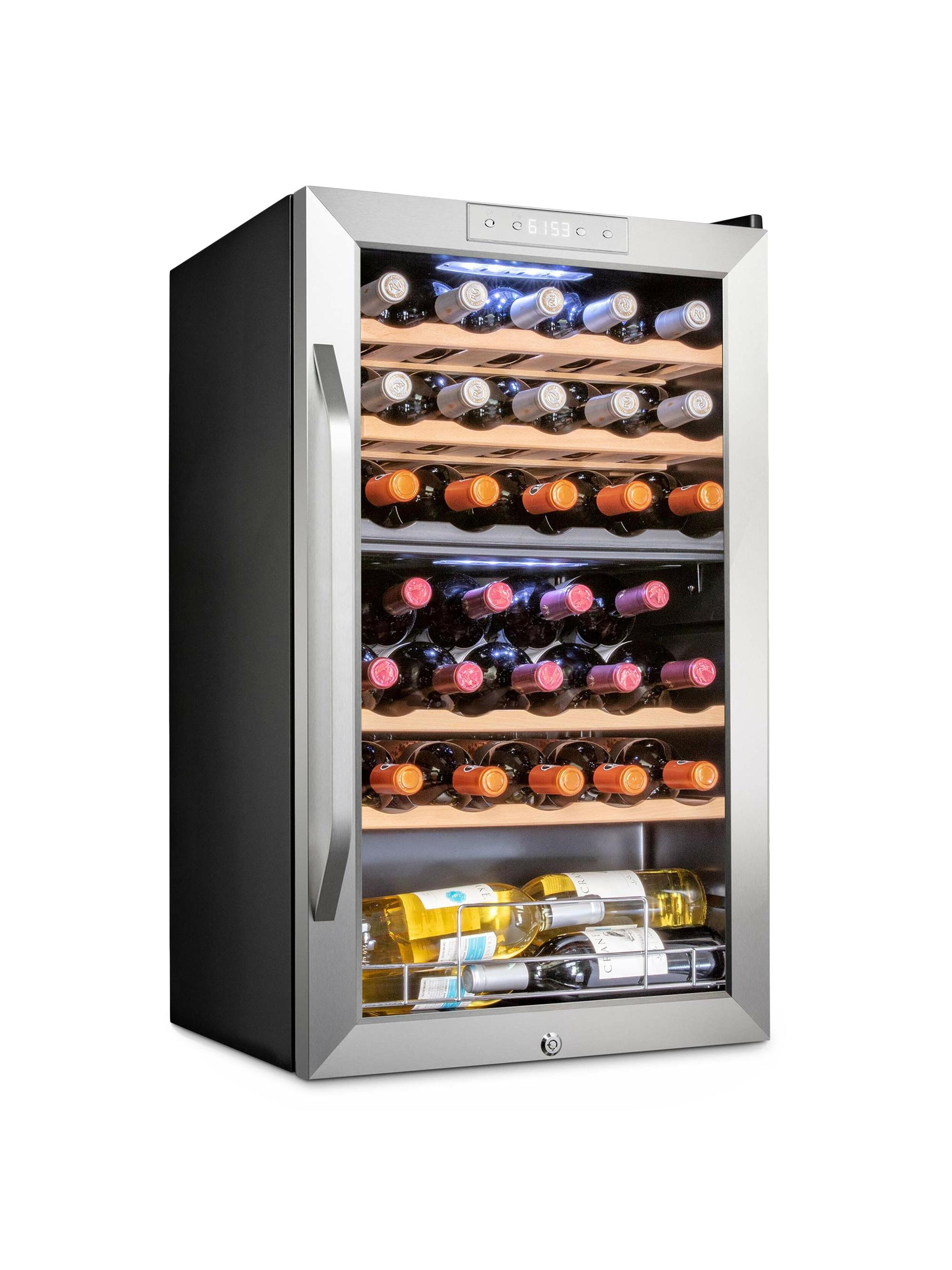 Ivation Freestanding Wine Fridge - Grey
