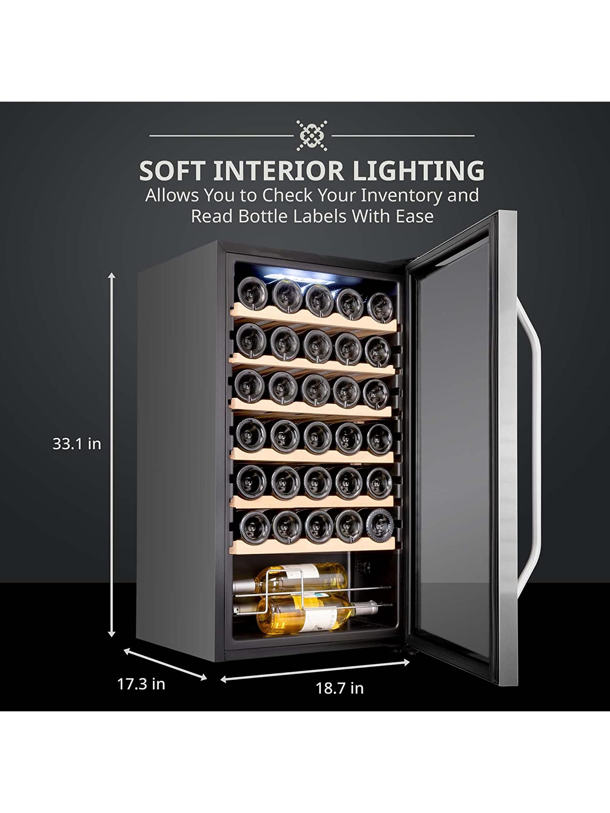 Ivation Freestanding Wine Fridge - Stainless Steel