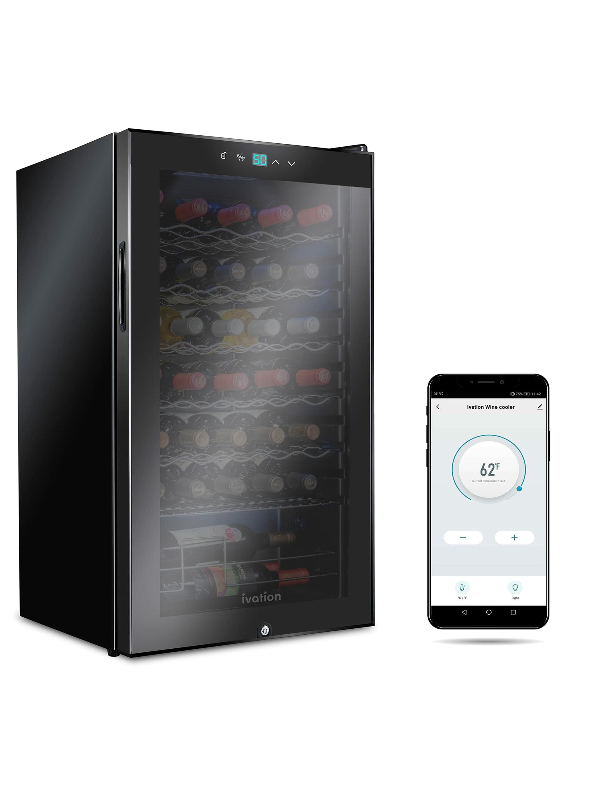 Ivation Freestanding Wine Fridge - Black