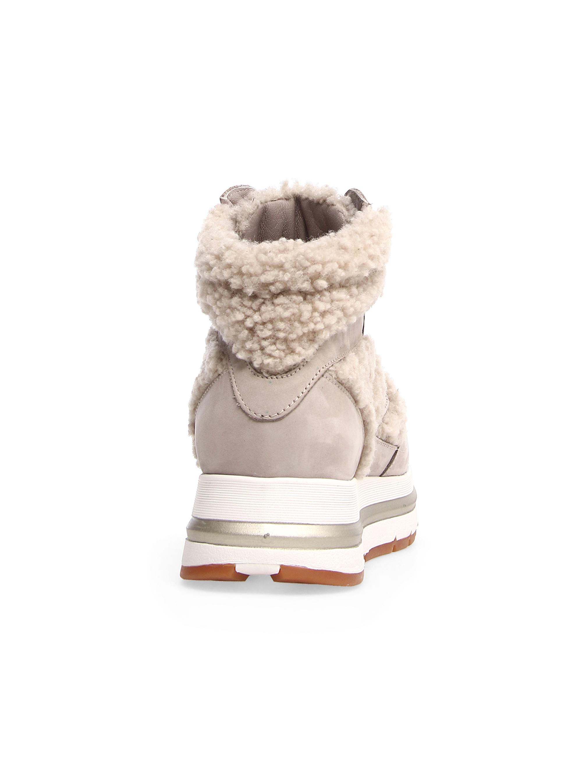 Sneaker VOILE BLANCHE Maran Foderate In Shearling – Beige Chiaro/marrone, Numero 38 – Tacco Piatto, Chiusura Con Lacci - 3