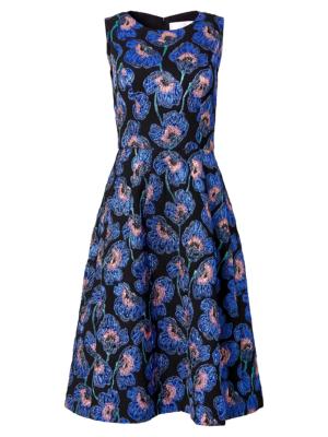 Jacquard A-line midi dress