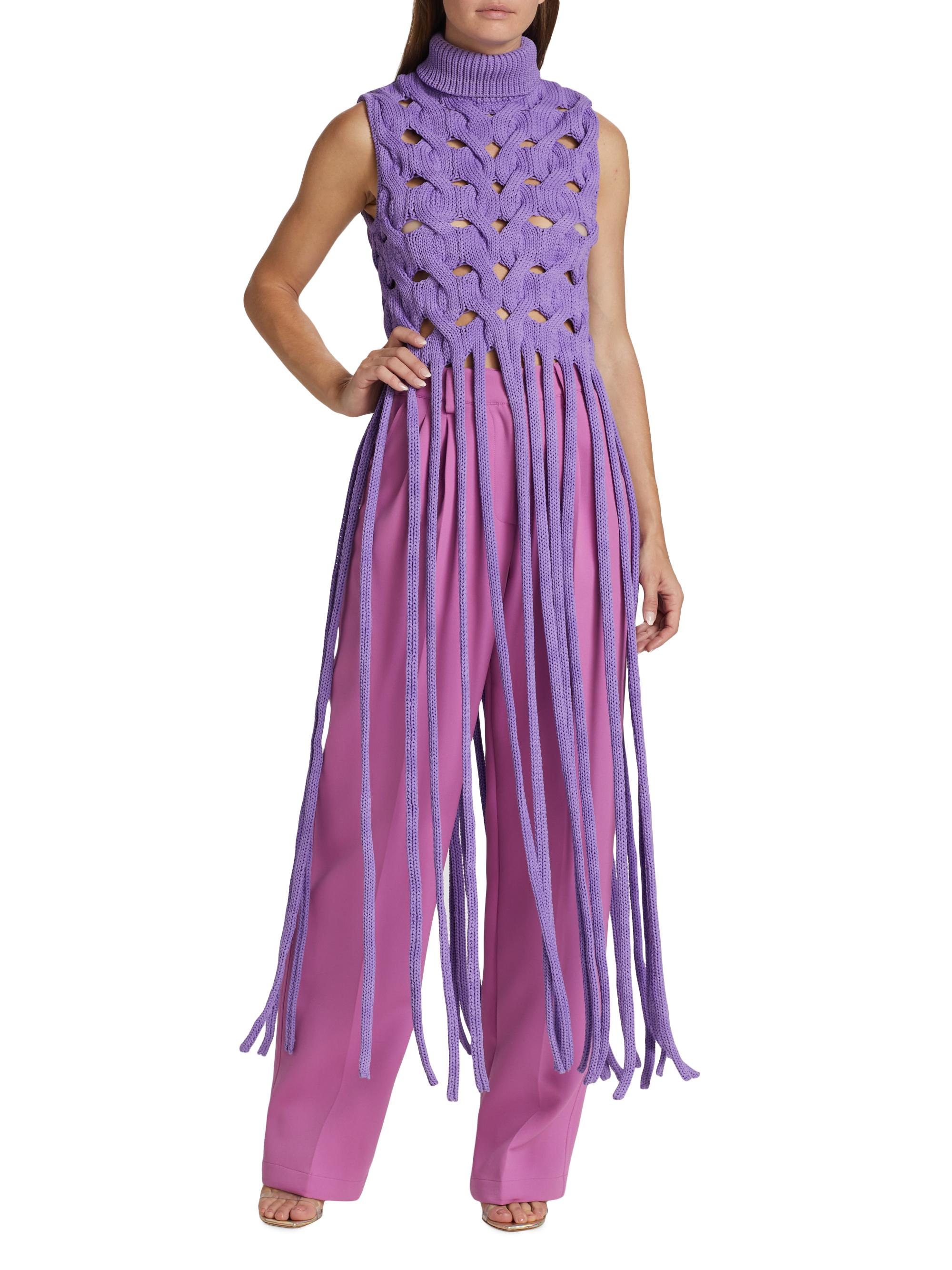 Aknvas Fausti Turtleneck Fringe Sweater | Saks Fifth Avenue