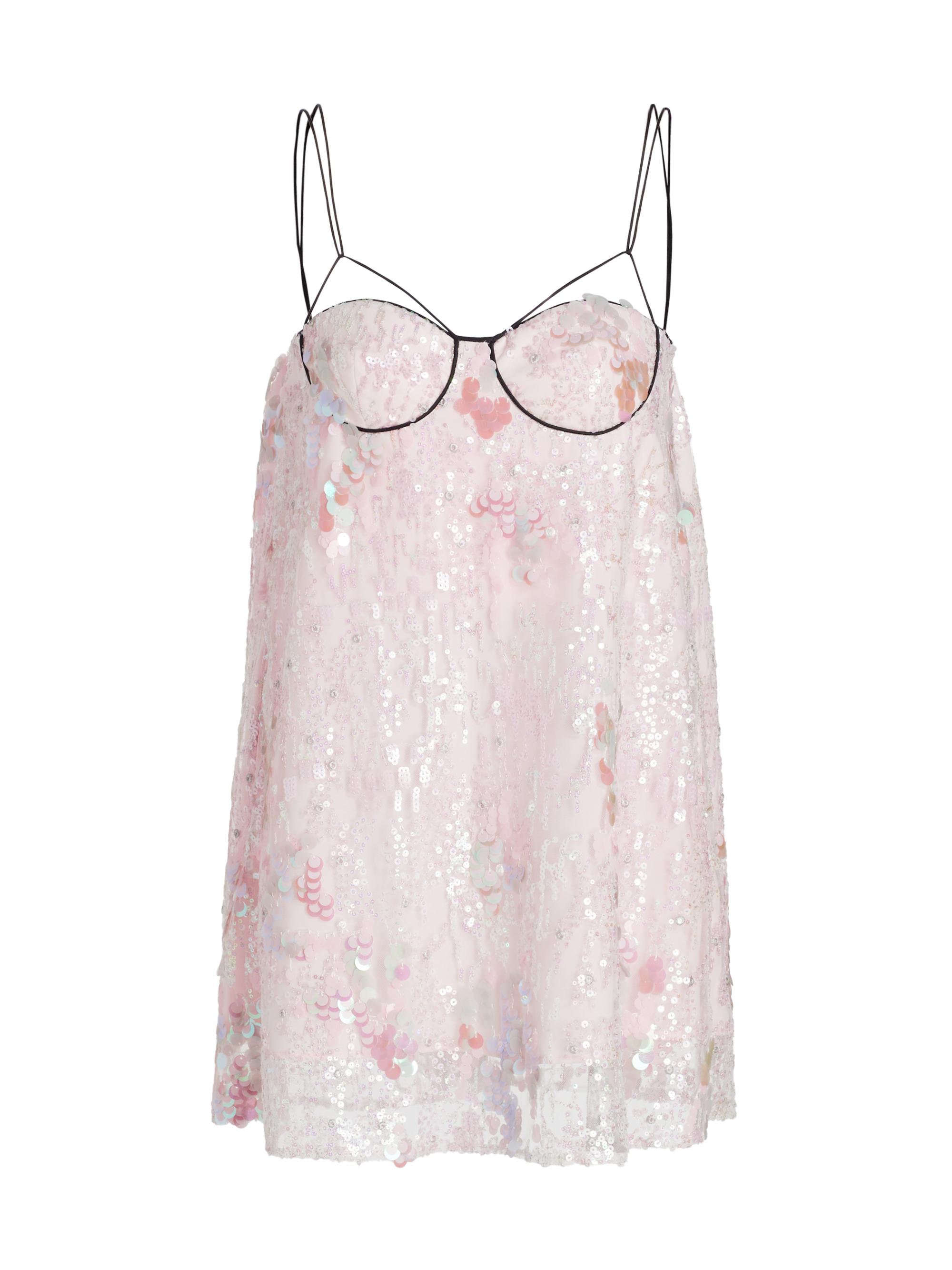 Aknvas Women's Ellen Sequin Slip Dress - Blush