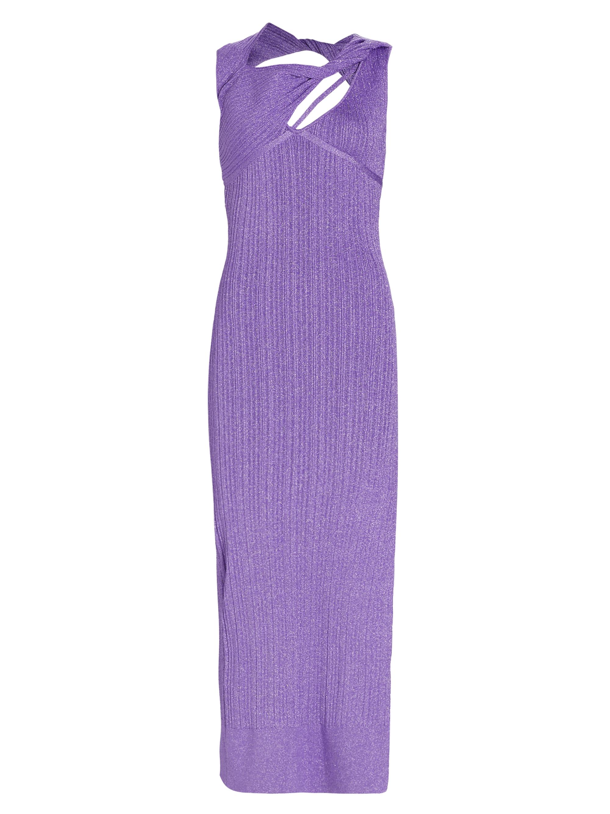 Aknvas Women's Sevrine Cutout Rib-Knit Maxi Dress - Purple
