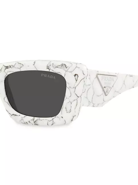 Shop Prada 50MM Rectangular Sunglasses