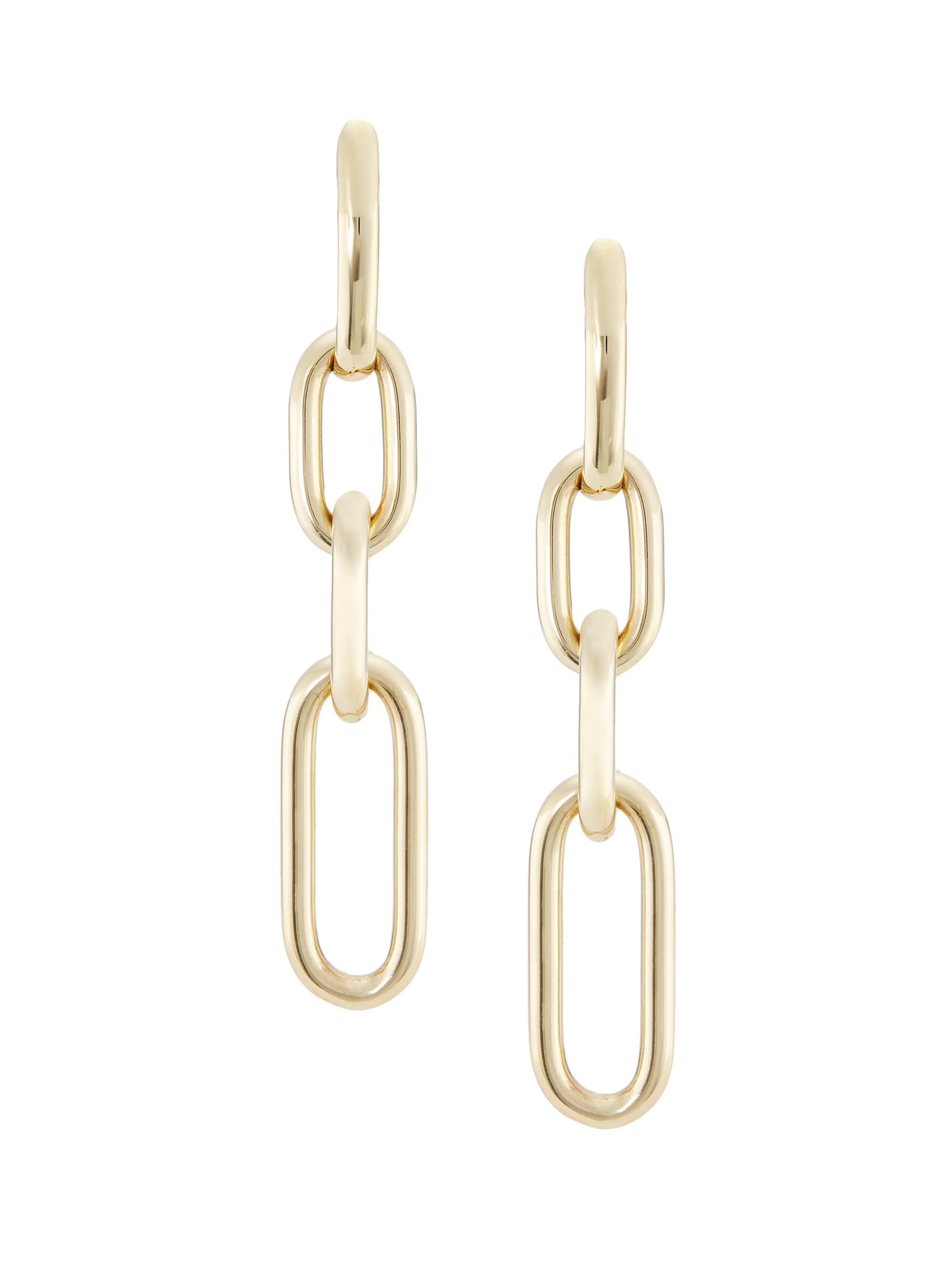 Saks Fifth Avenue Collection Women's 14K Yellow Gold Oval-Link Drop Earrings