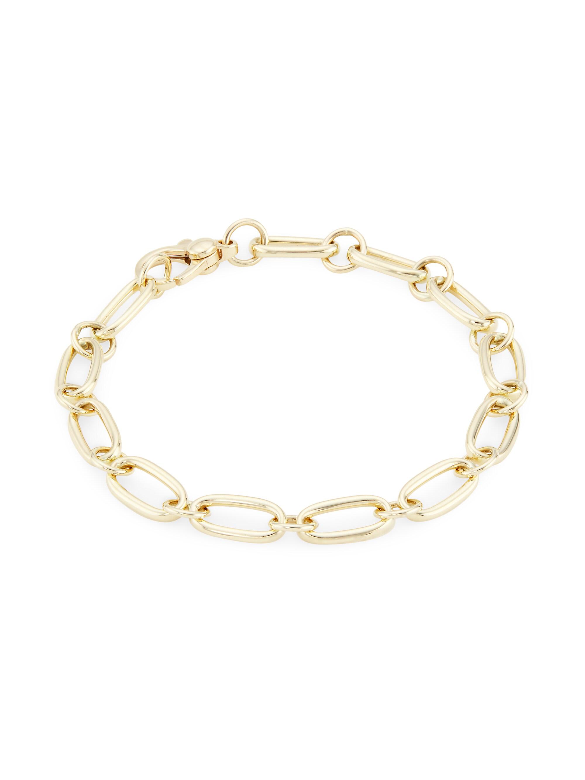 Saks Fifth Avenue Collection Women's 14K Yellow Gold Oval-Link Chain Bracelet - Yellow