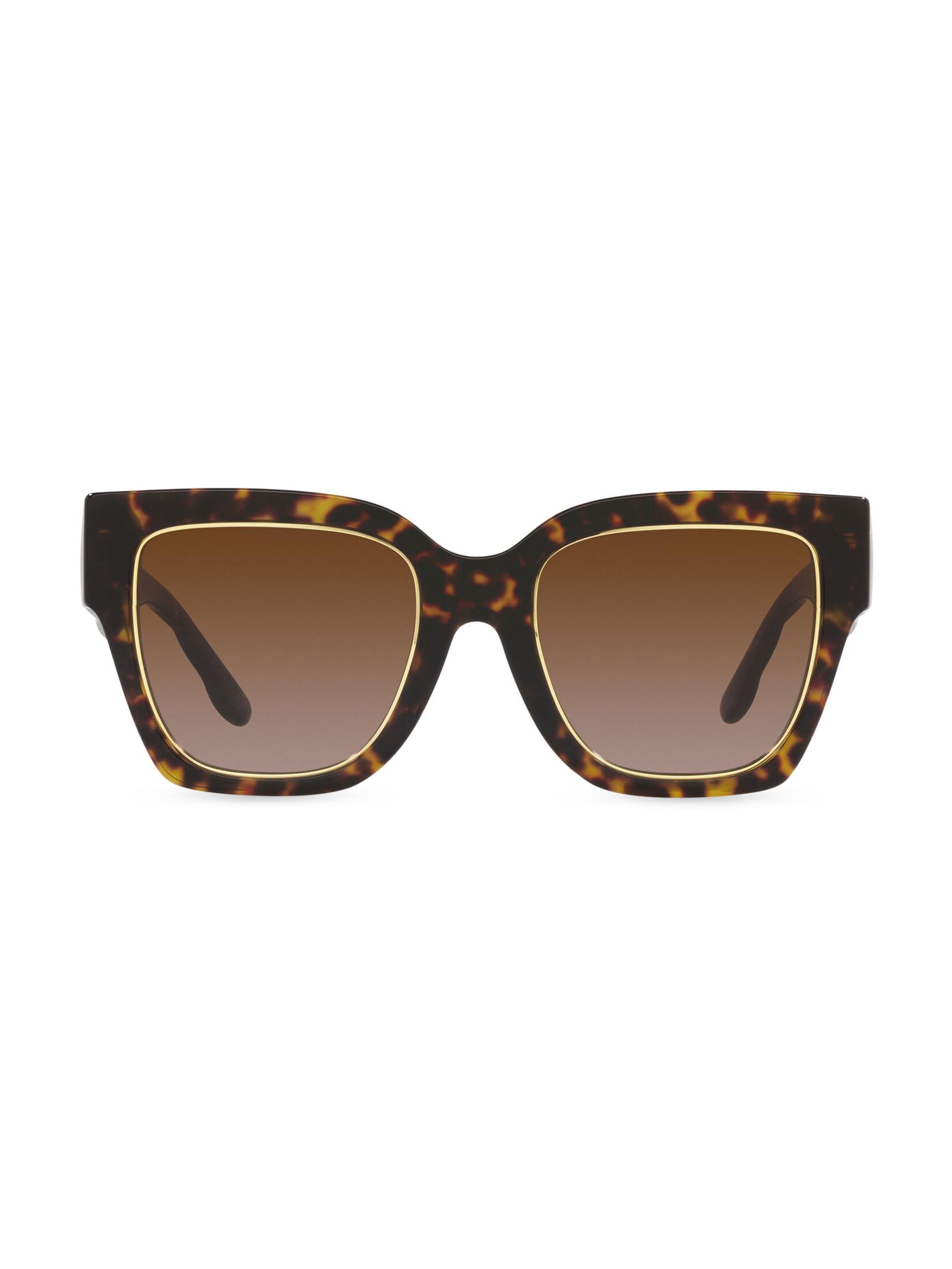 Tory Burch Women's 52MM Square Sunglasses - Havana