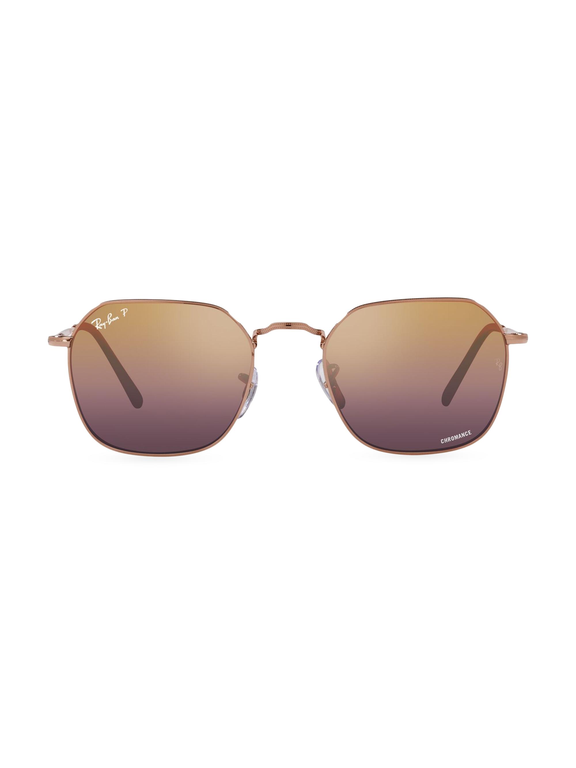 Ray-Ban Women's RB3694 Jim 55MM Geometric Sunglasses - Rose Gold