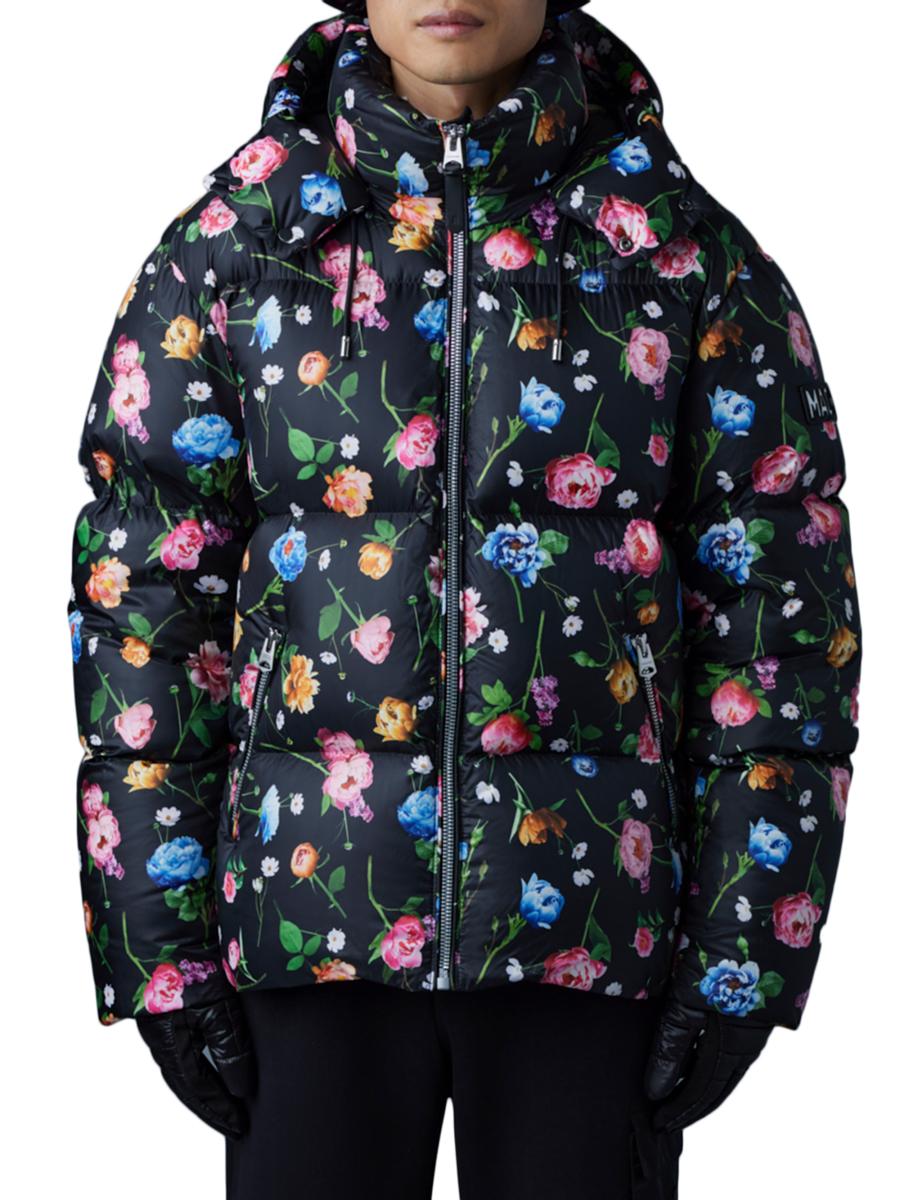 Mackage Kent Floral Down Puffer Jacket | Saks Fifth Avenue