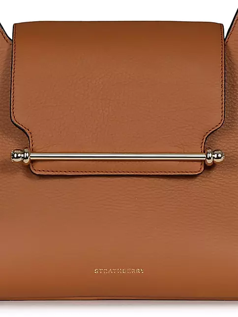 Strathberry East/West Mini Leather Shoulder Bag - Orange Shoulder