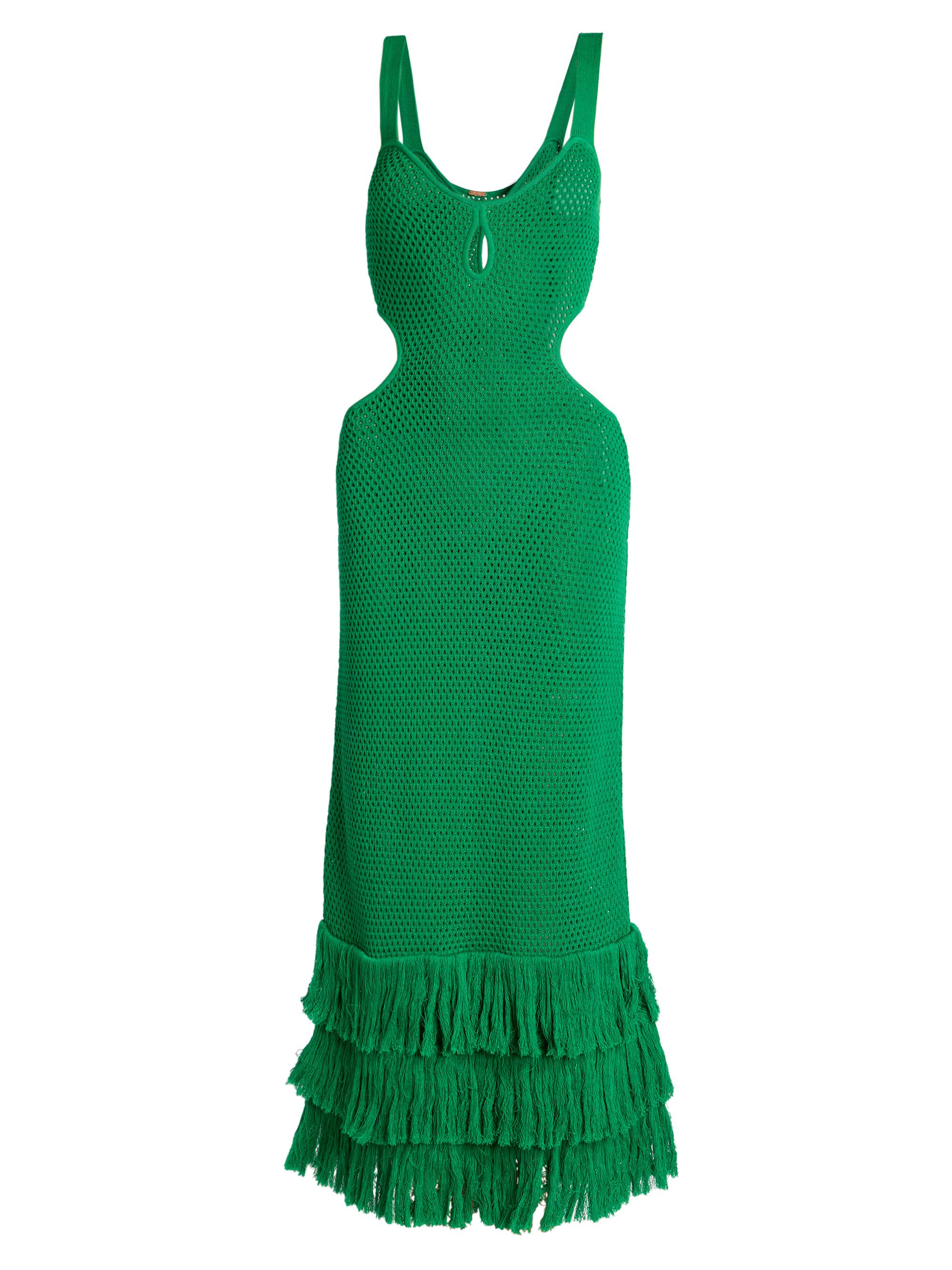 chinese dress ladies Amelia Maxi Dress White and Green in Satin