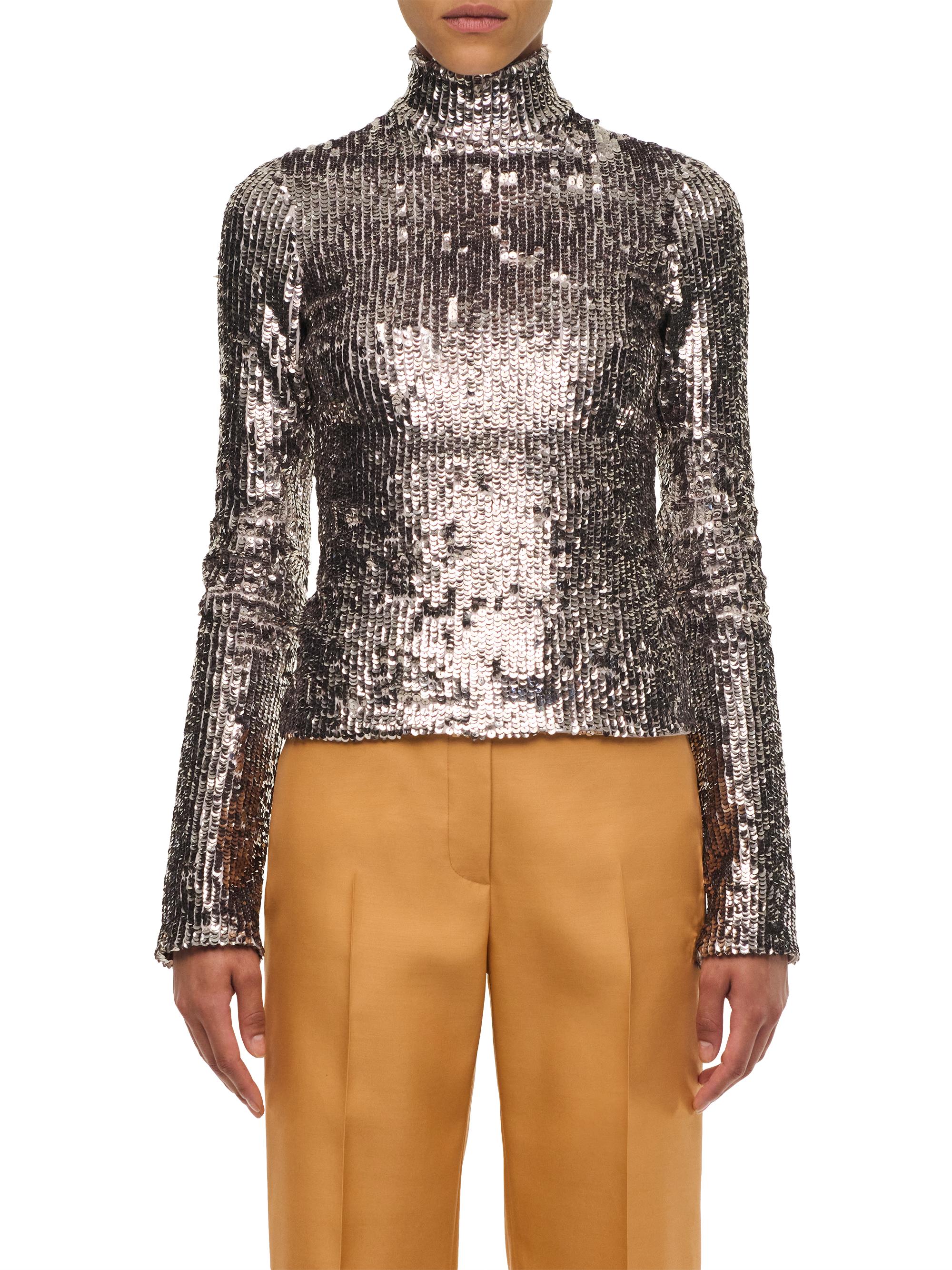 Nonchalant Label Frankie Sequined Balloon-Sleeve Top | Saks Fifth