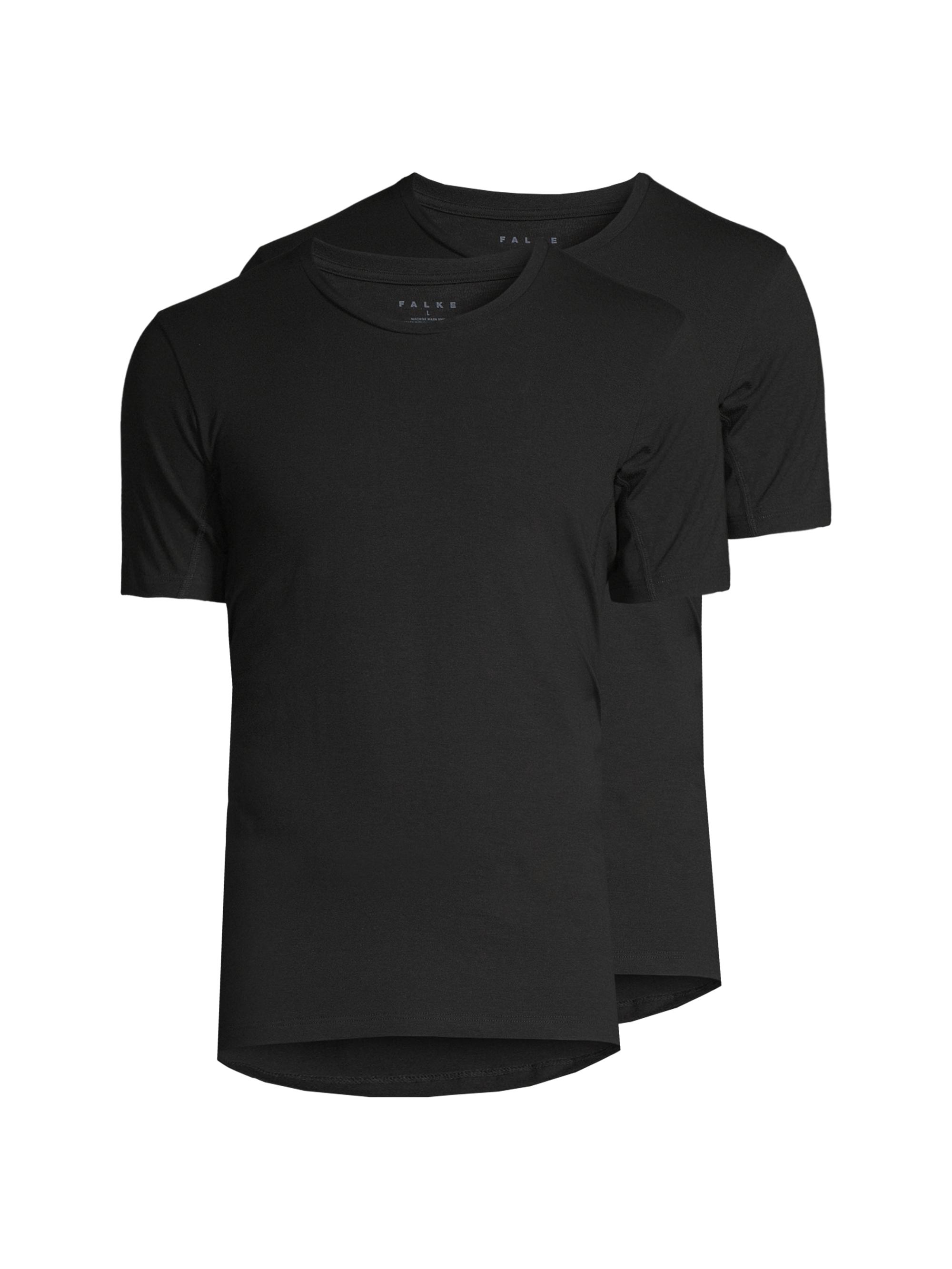 Falke Men's Short-Sleeve Crewneck T-Shirt - Black