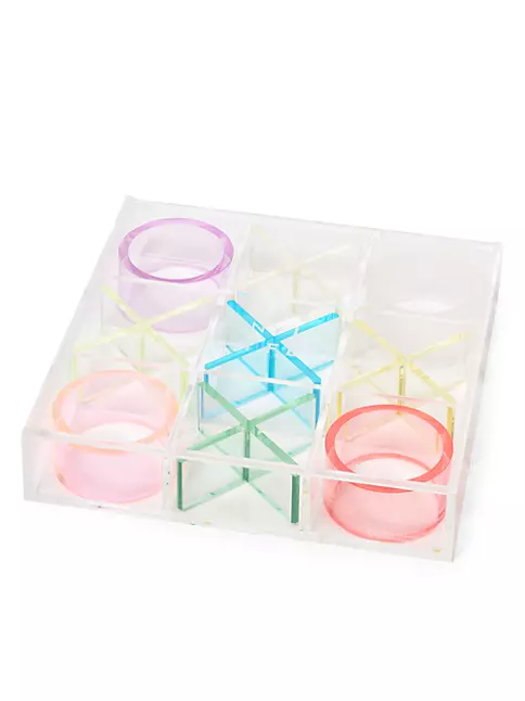 OnDisplay Luxe Acrylic Tic Tac Toe Set, Clear
