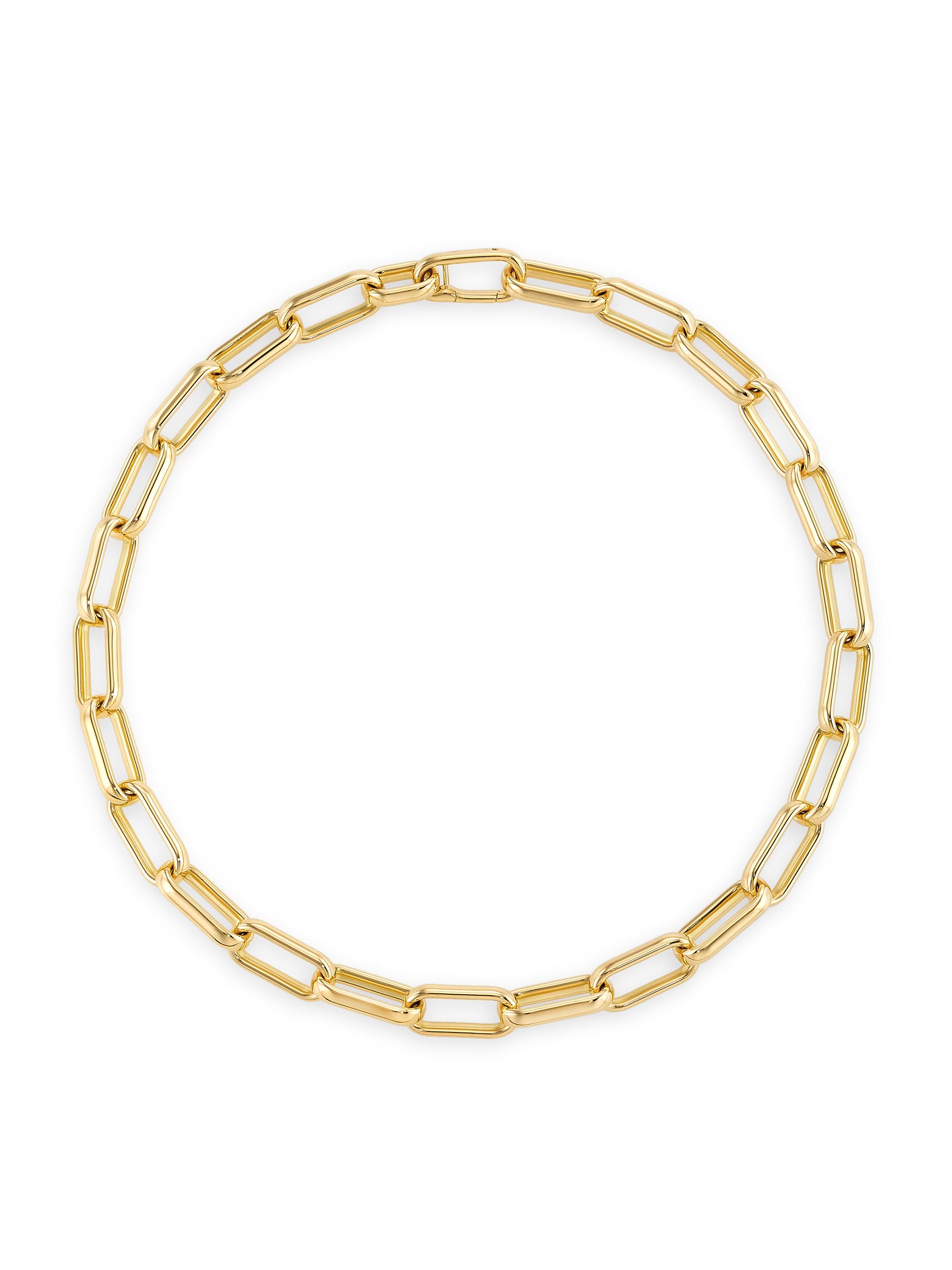 Roberto Coin Women's 18K Yellow Gold Thick Paper Clip Chain Necklace/18" - Yellow Gold