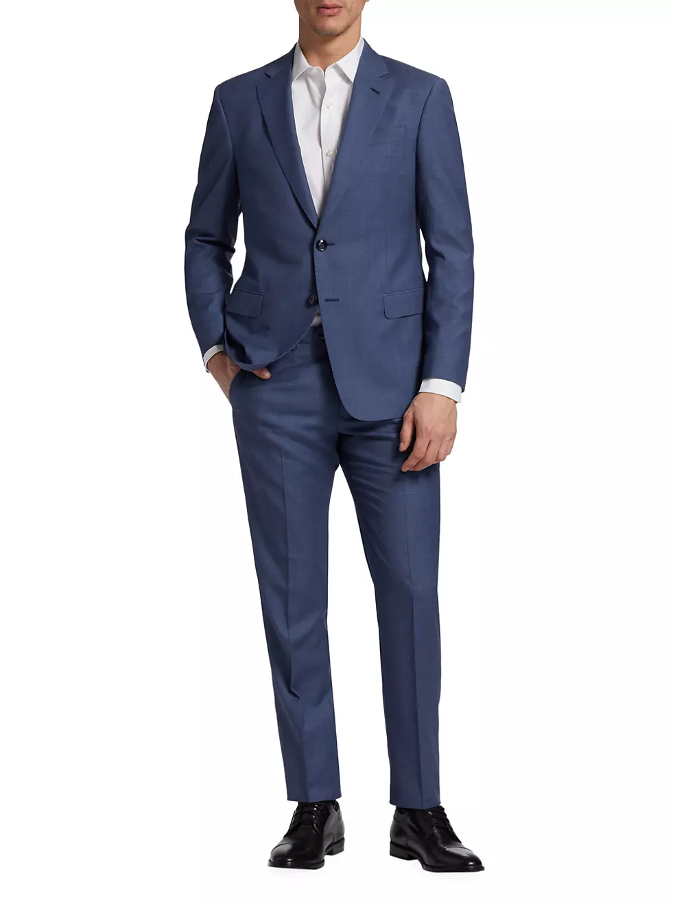 Shop Giorgio Armani Micro-Plaid Textured Wool Two-Button Suit | Saks ...