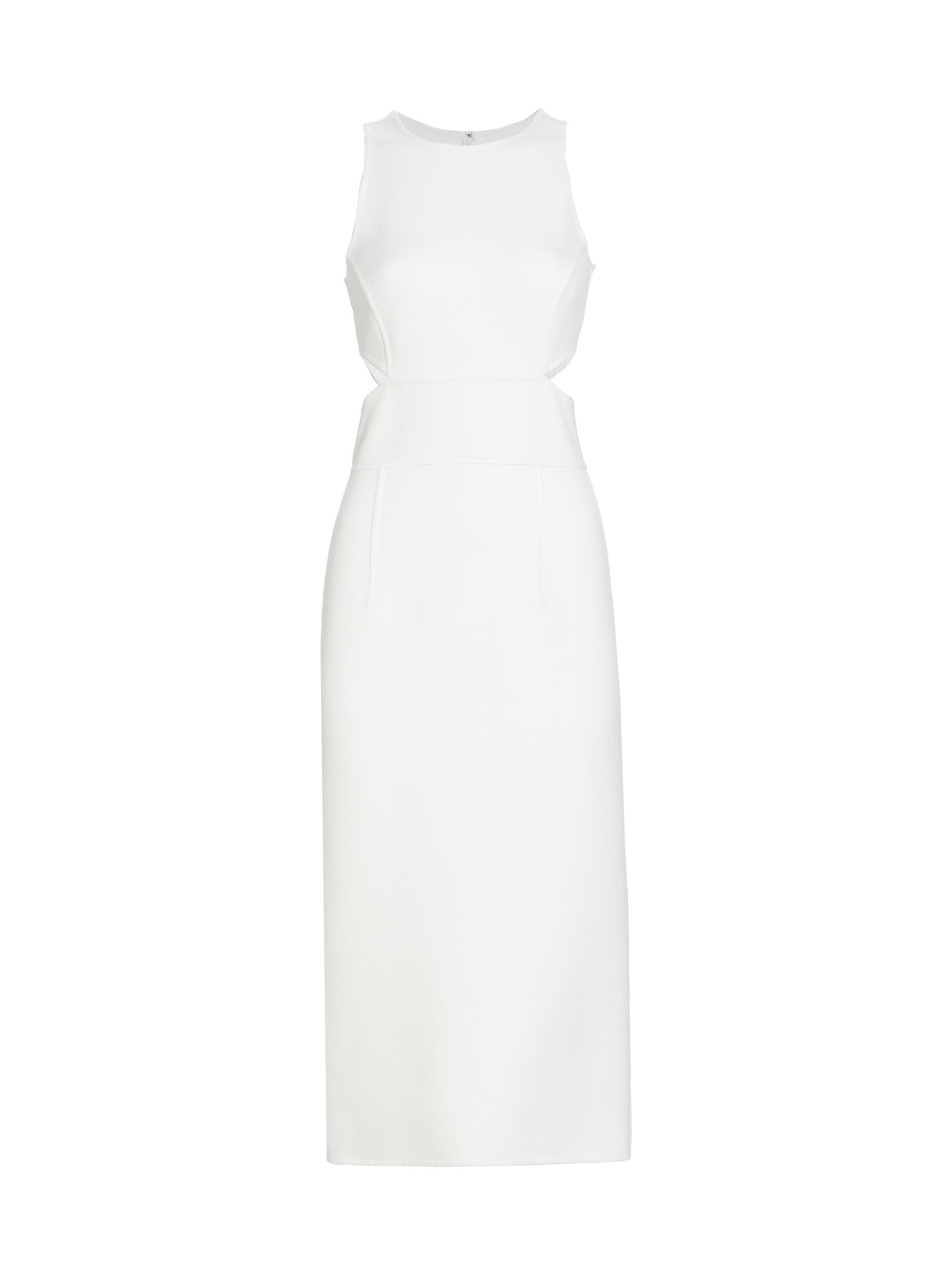 michael kors cut out dress Pleated Georgette Cutout Dress in GERANIUM - Sale