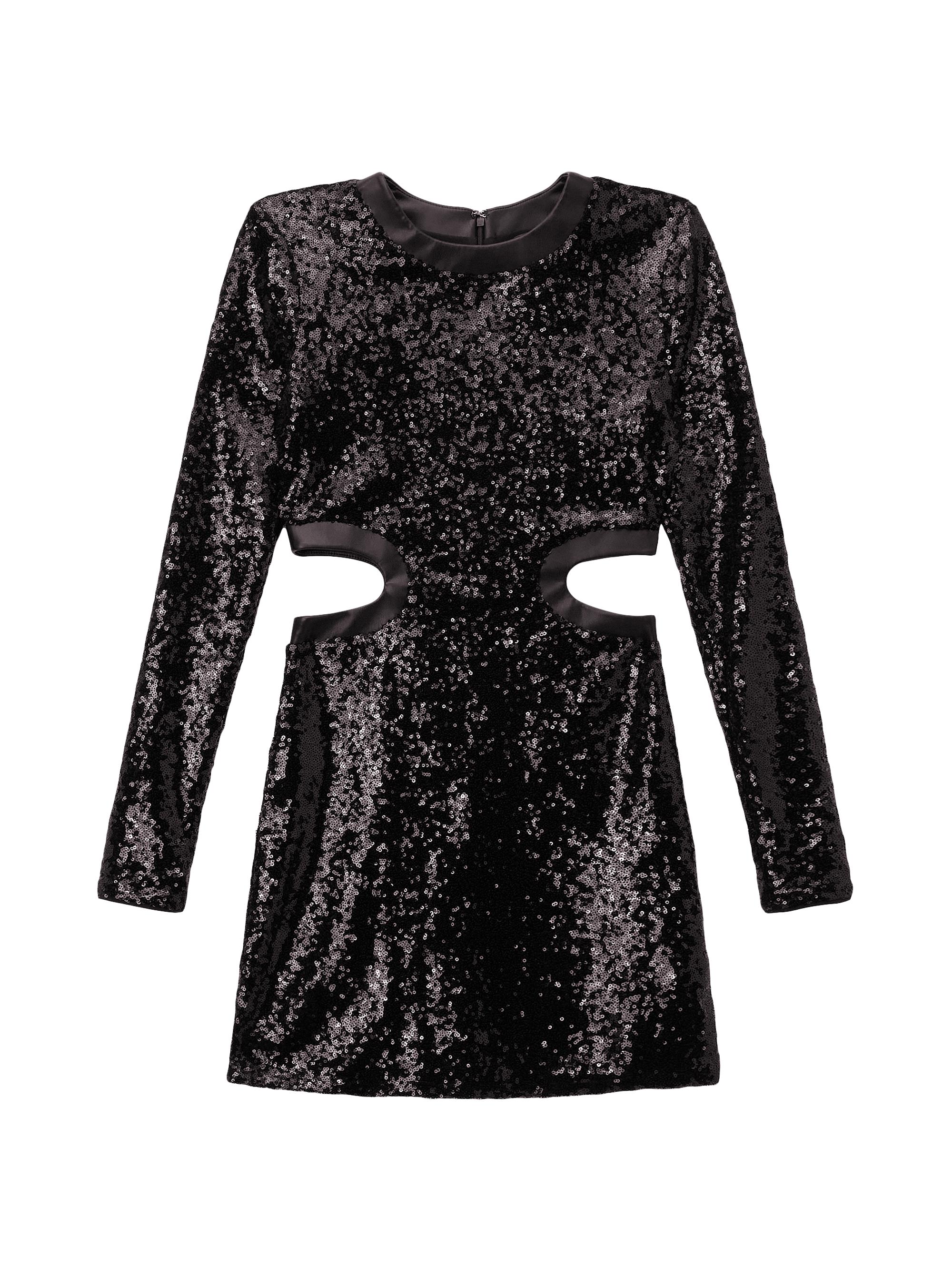 Staud Women's Dolce Sequin Cutout Minidress - Black