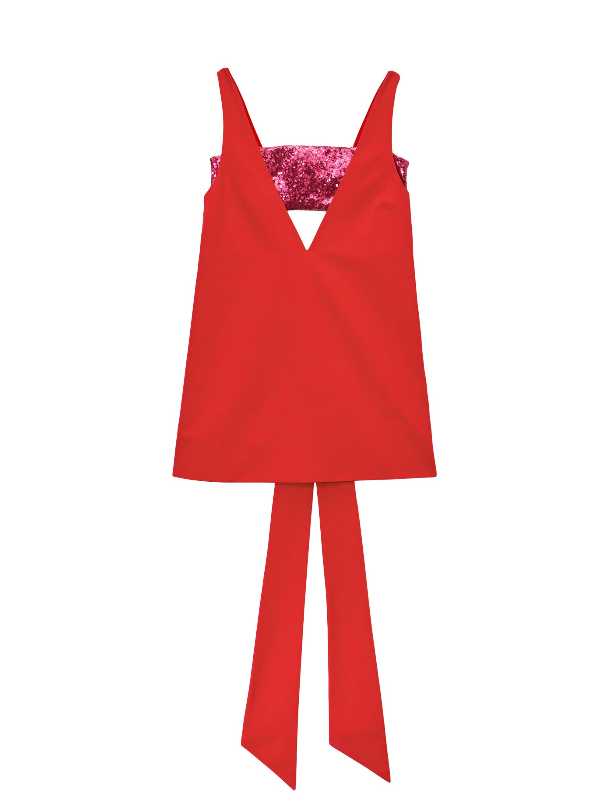 Staud Irie V-Neck Bow Minidress | Saks Fifth Avenue