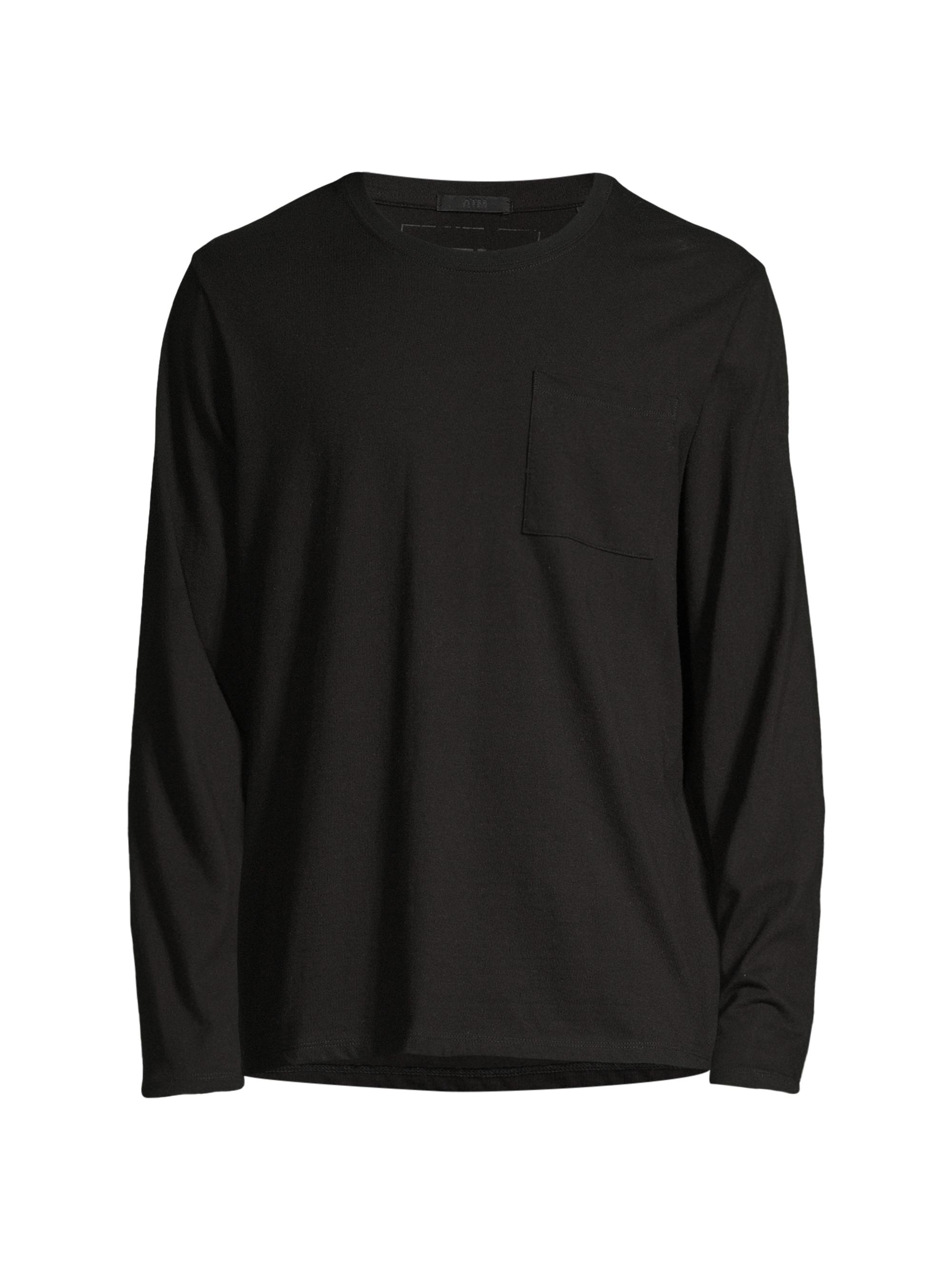 ATM Anthony Thomas Melillo Men's Oversized Long-Sleeve Cotton Tee - Black