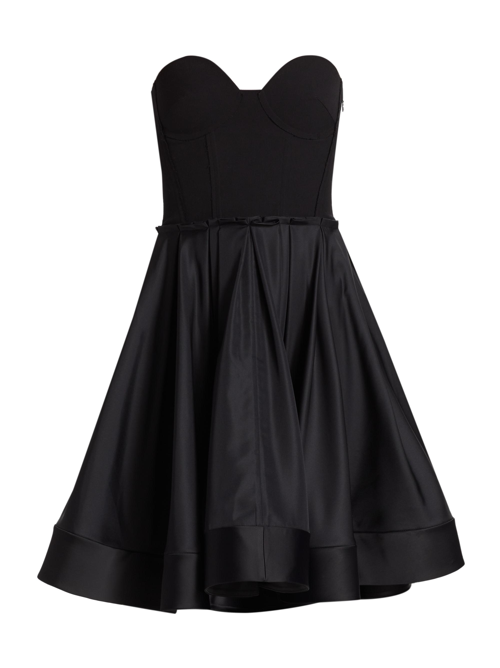 Proenza Schouler Women's Taffeta Bustier Fit-&-Flare Dress - Black