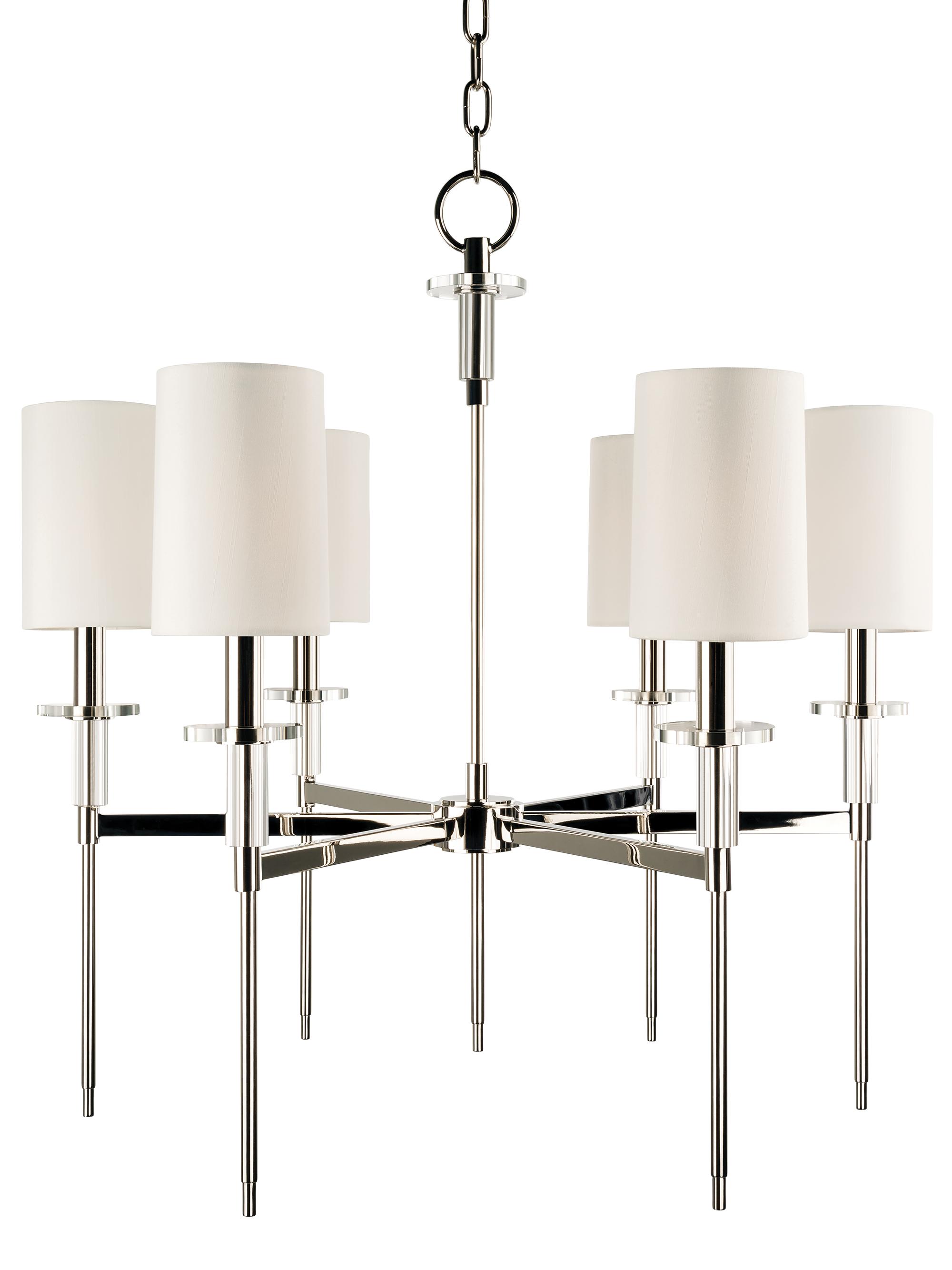 Hudson Valley Lighting Amherst 6-Light Chandelier - Polished Nickel